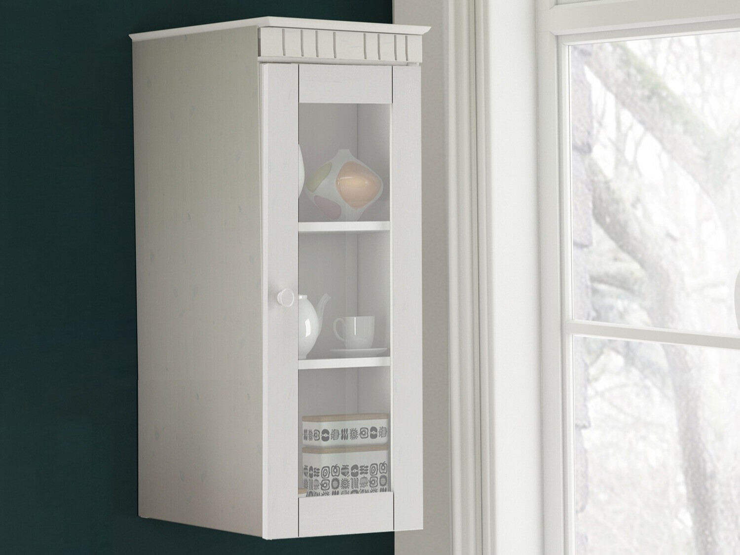 Stenska polica Elbelba 104 (Bela)