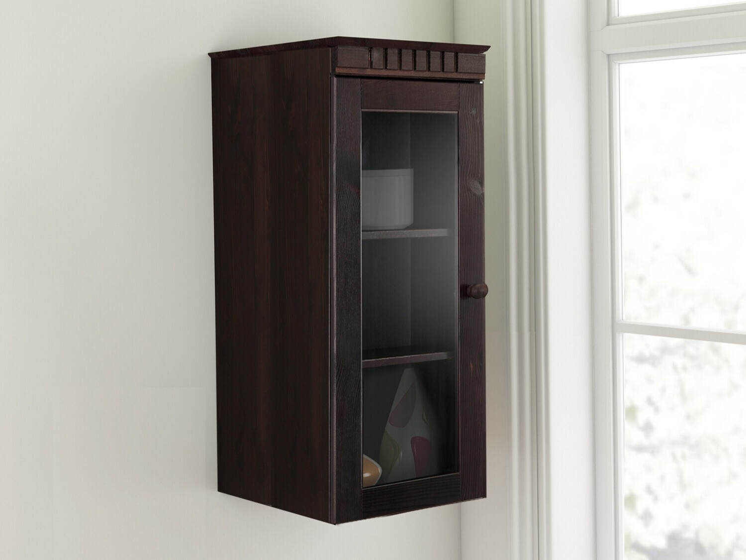 Stenska polica Elbelba 104 (Temno rjava)