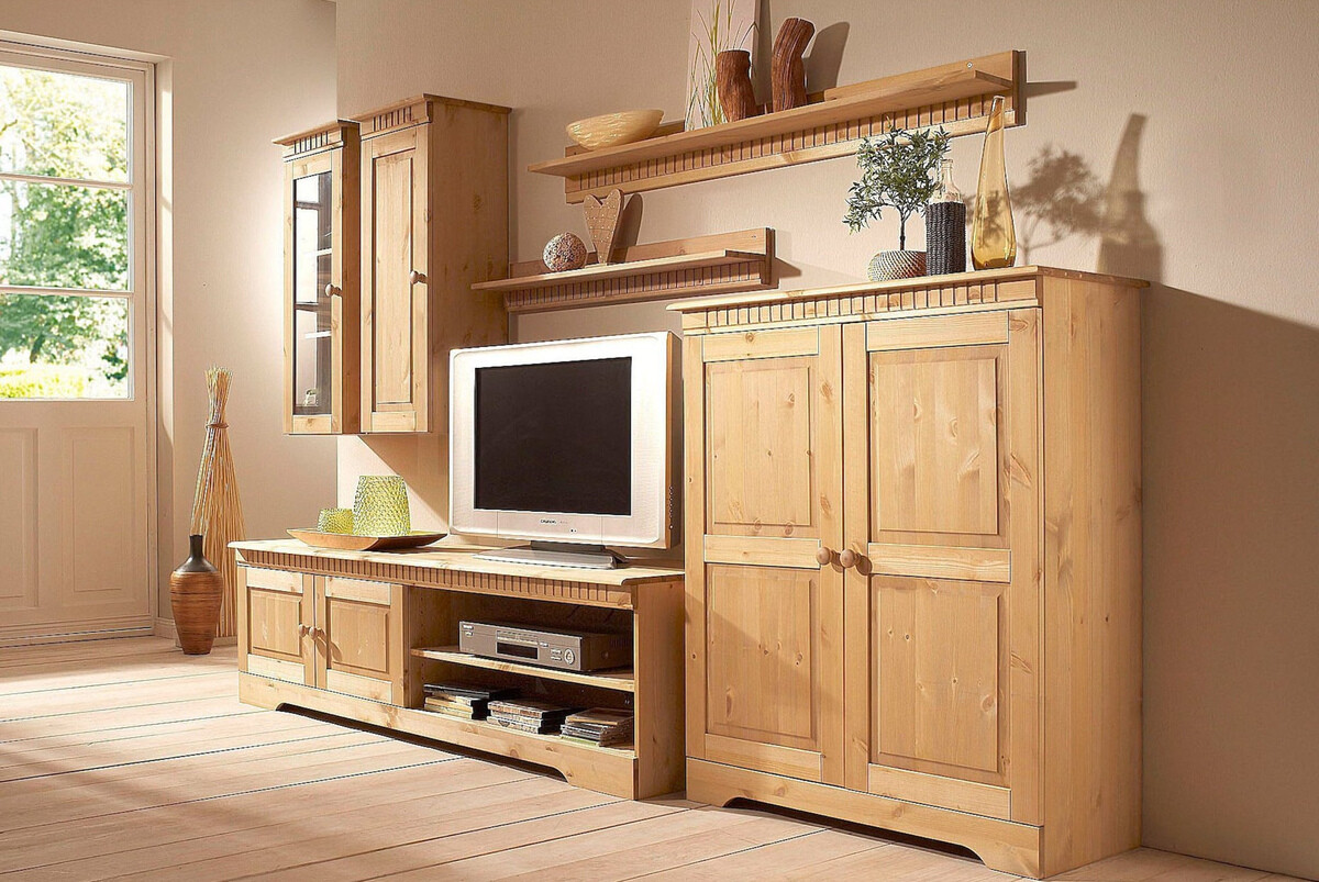 Stenska polica Elbelba 104 (Svetlo rjava)