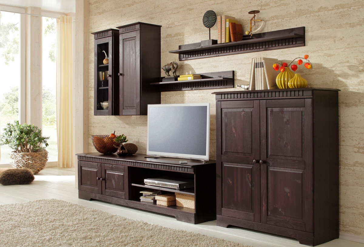 Stenska polica Elbelba 104 (Temno rjava)