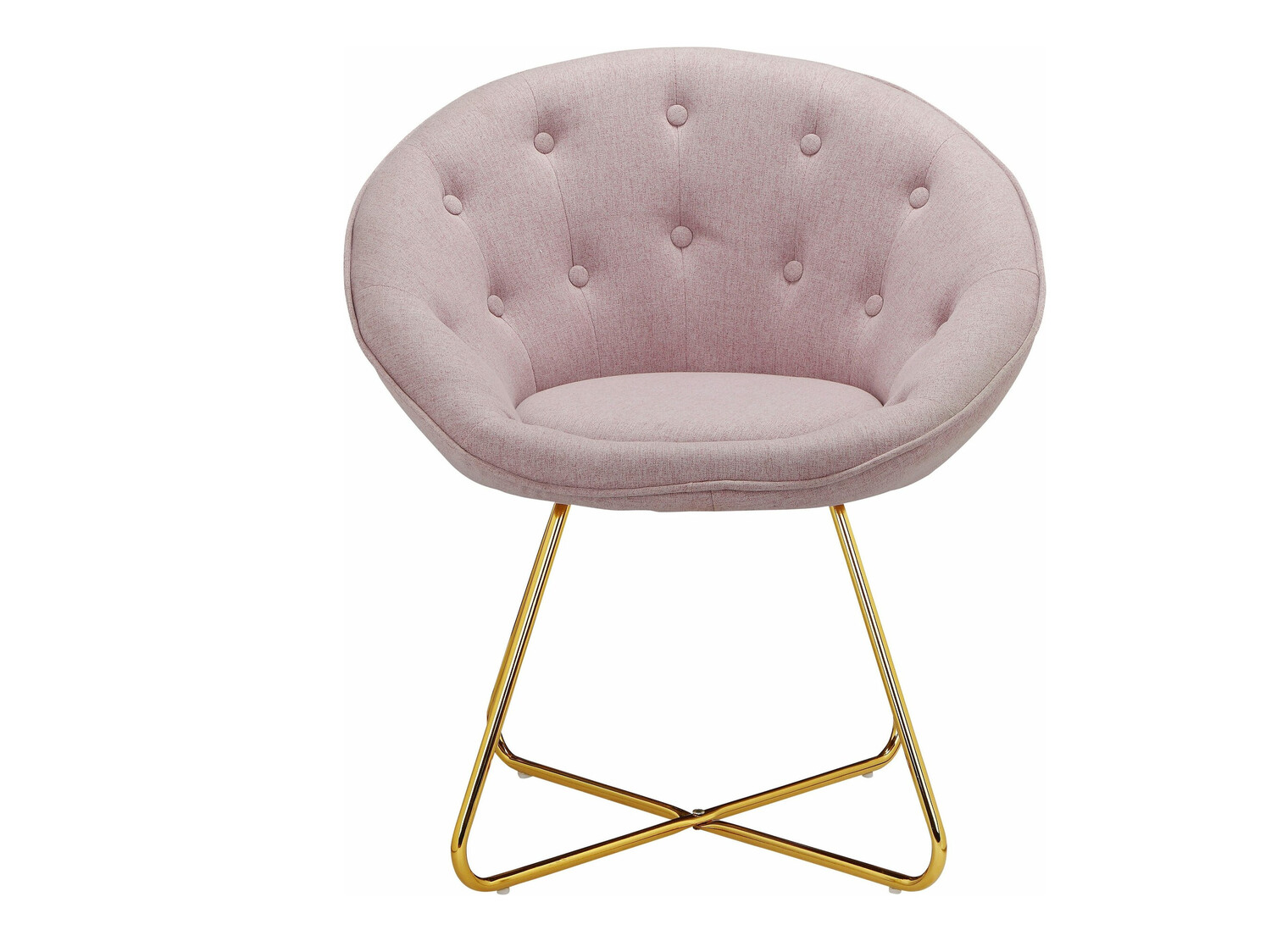 Fotelj Denton 416 (Svetlo roza + Zlata)