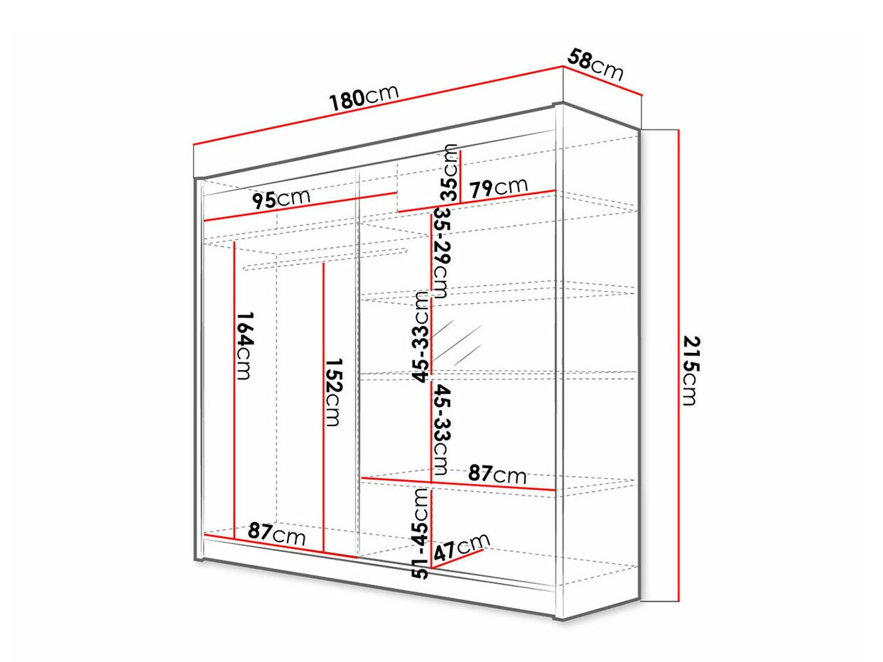 Garderobna omara Closico Cavaris I (Bela + Artisan hrast)