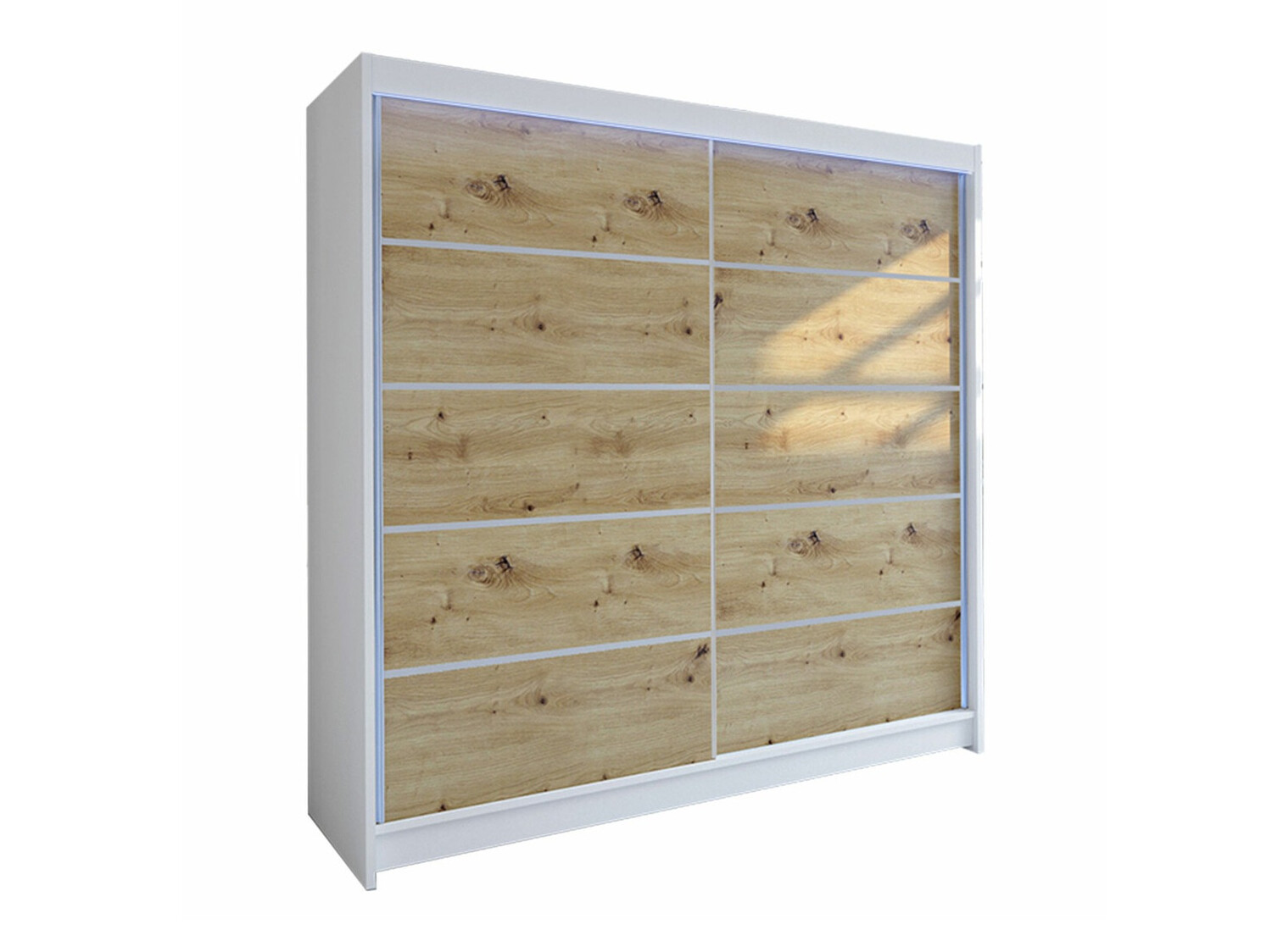 Garderobna omara Closico 153 (Bela + Artisan hrast)