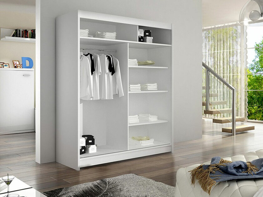 Garderobna omara Closico Salvor IV (Bela + Artisan hrast)