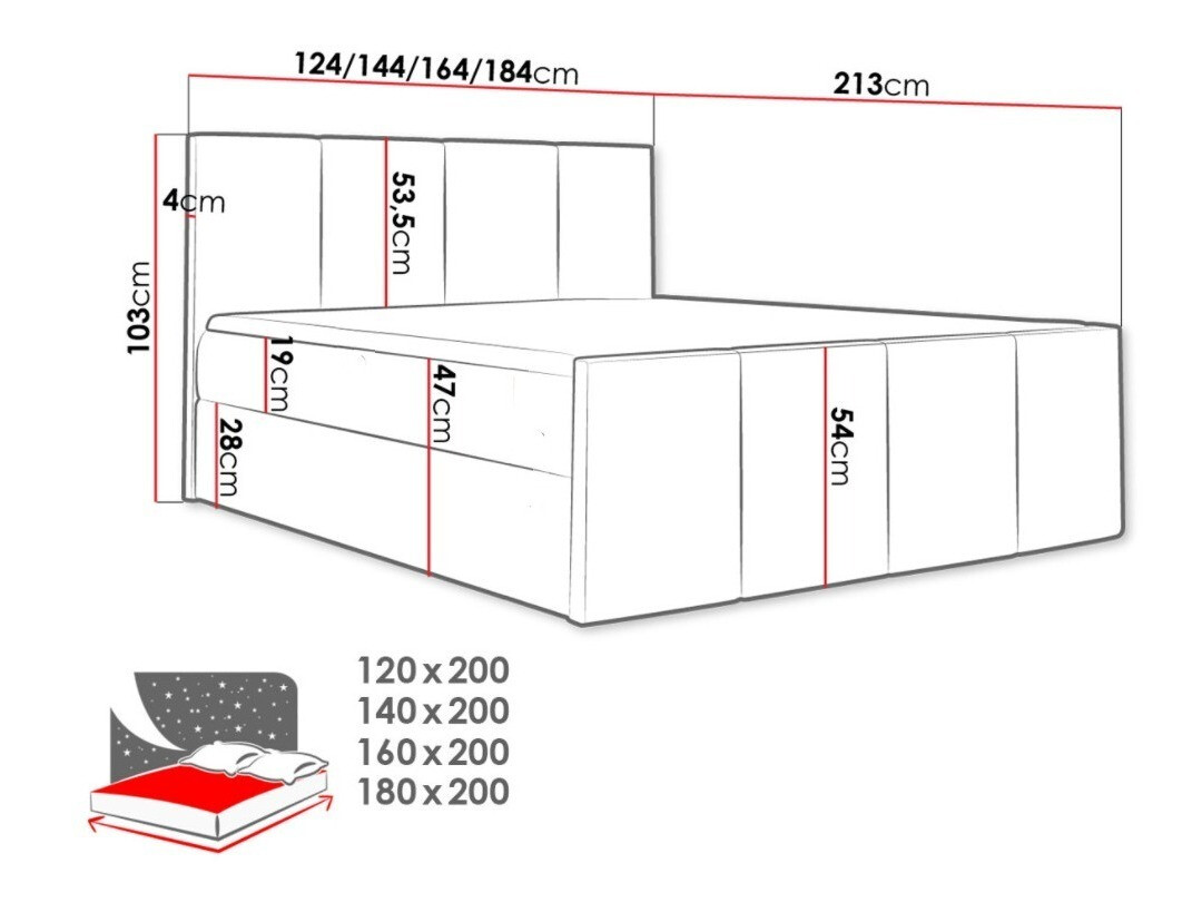 Boxspring postelja Ventus (Soft 033)