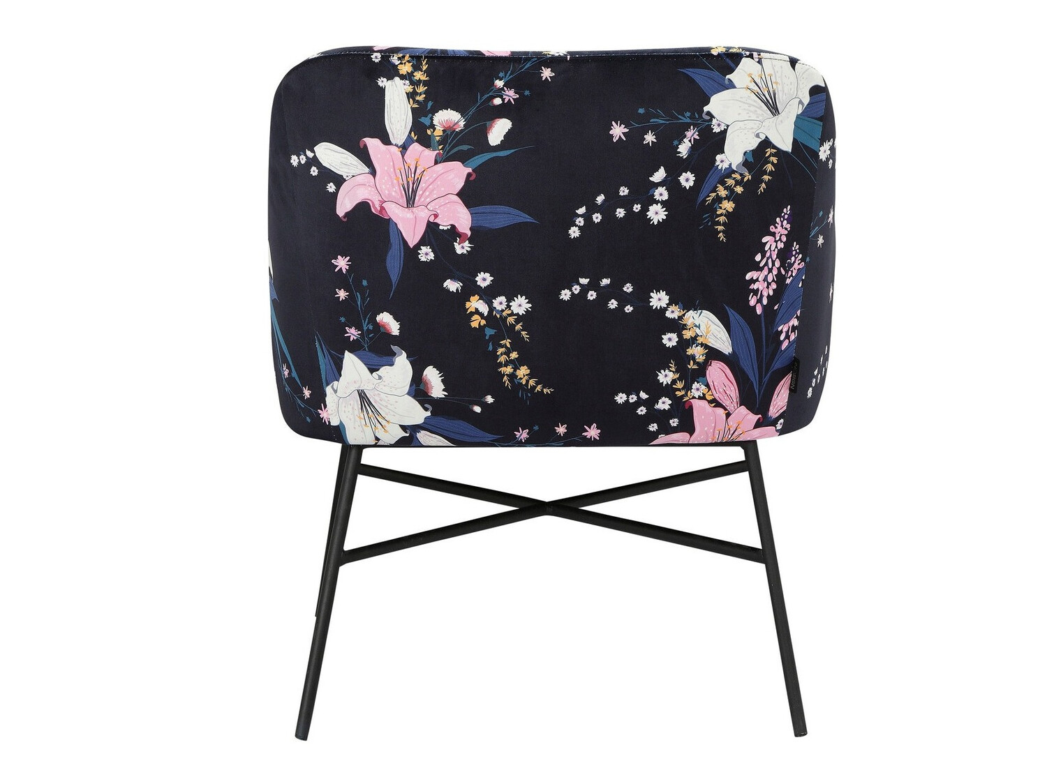 Fotelj Denton 140 (Cvetlični vzorec + Črna)