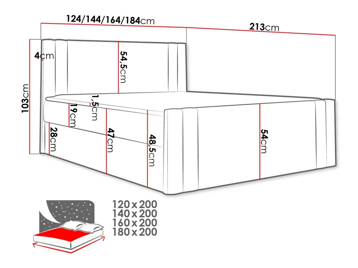 Boxspring postelja Baltimore 156 (Amor Velvet 4320)