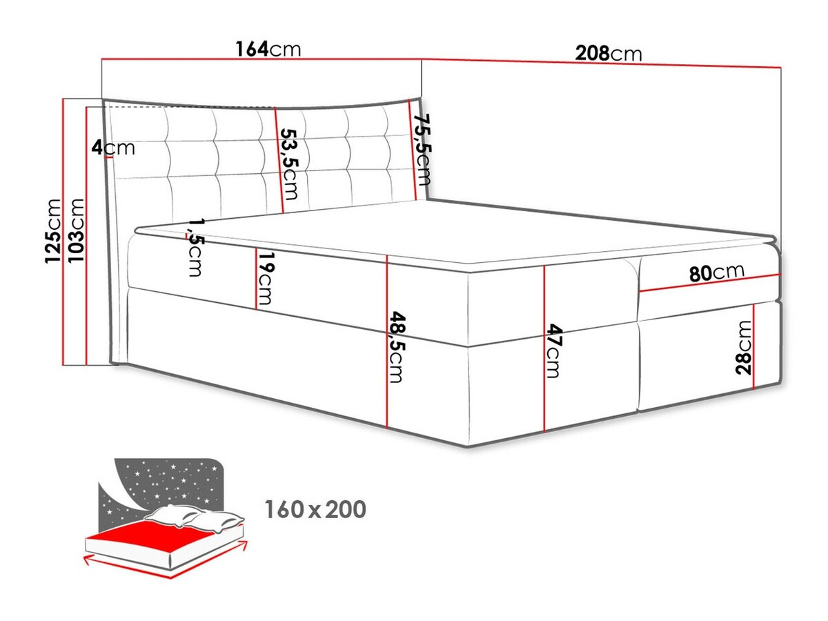 Boxspring postelja Insula (Kronos 01)