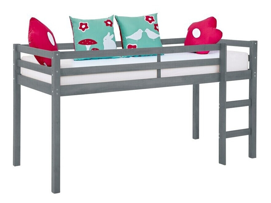 Visoka postelja Ruvfiva 101 (Siva)