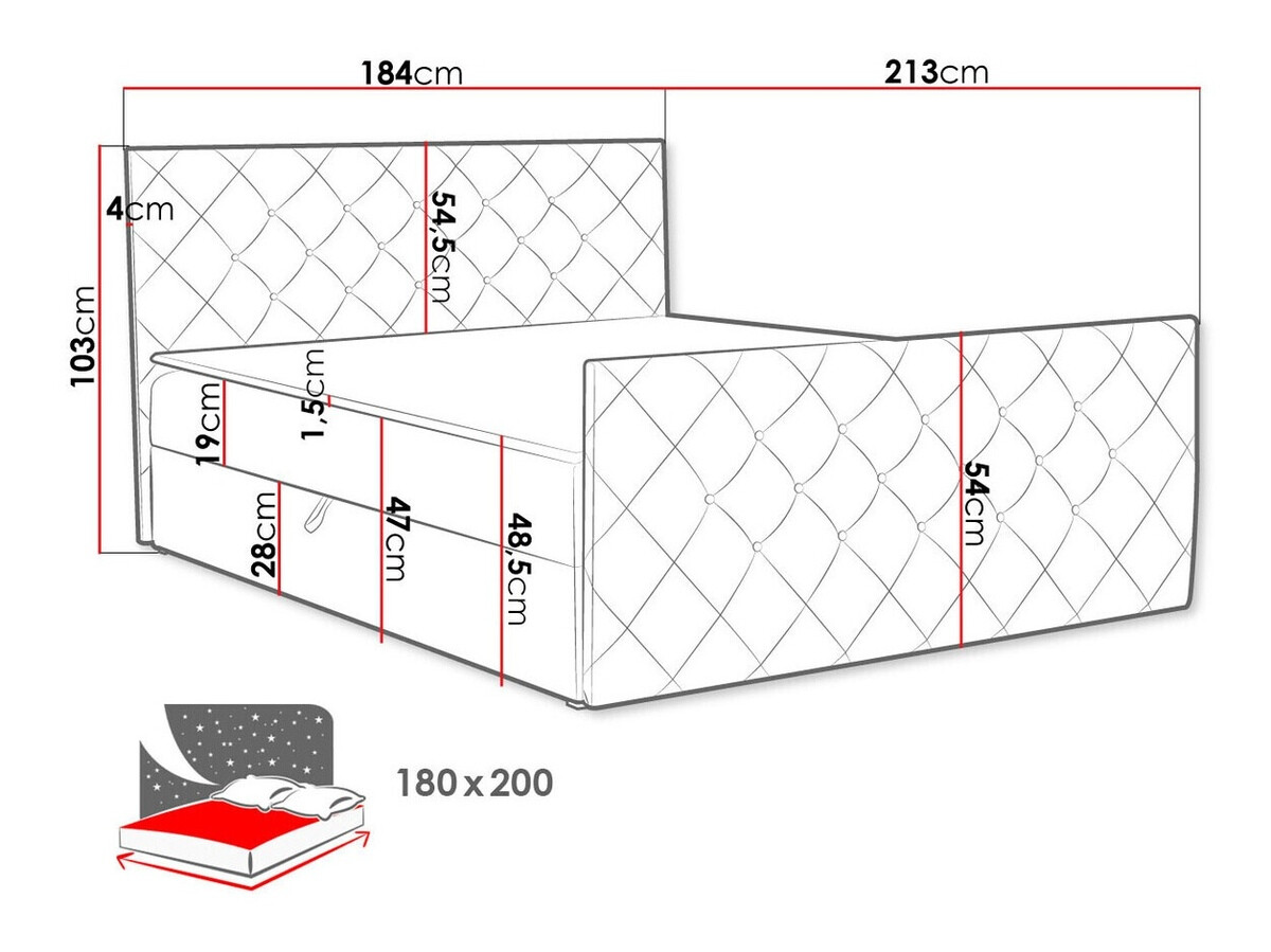 Boxspring postelja Carmen (Amor Velvet 4313)
