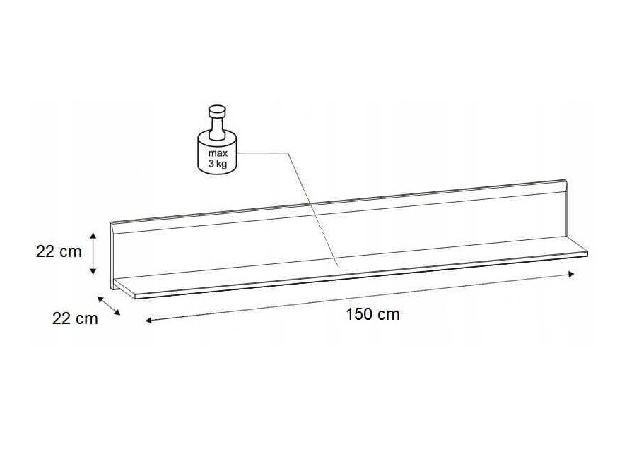 Stenska polica Salsevi 110