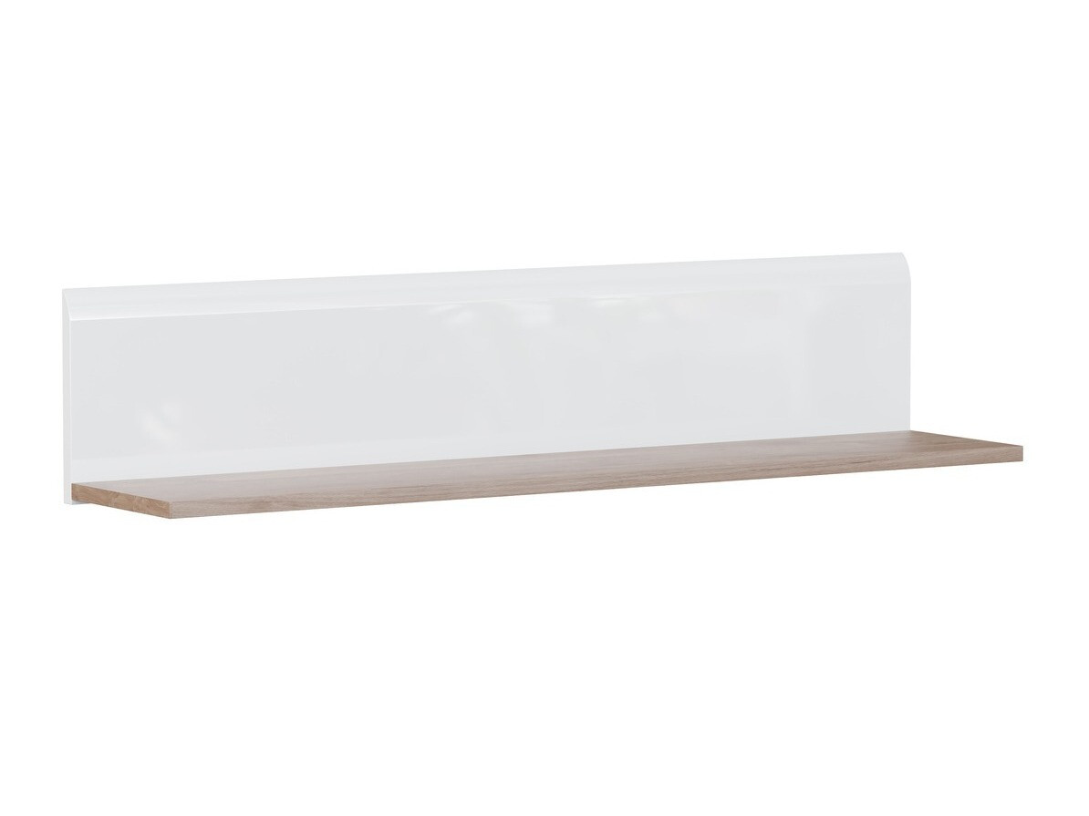 Stenska polica Revelmi 108 (Hrast + Sijaj bela)