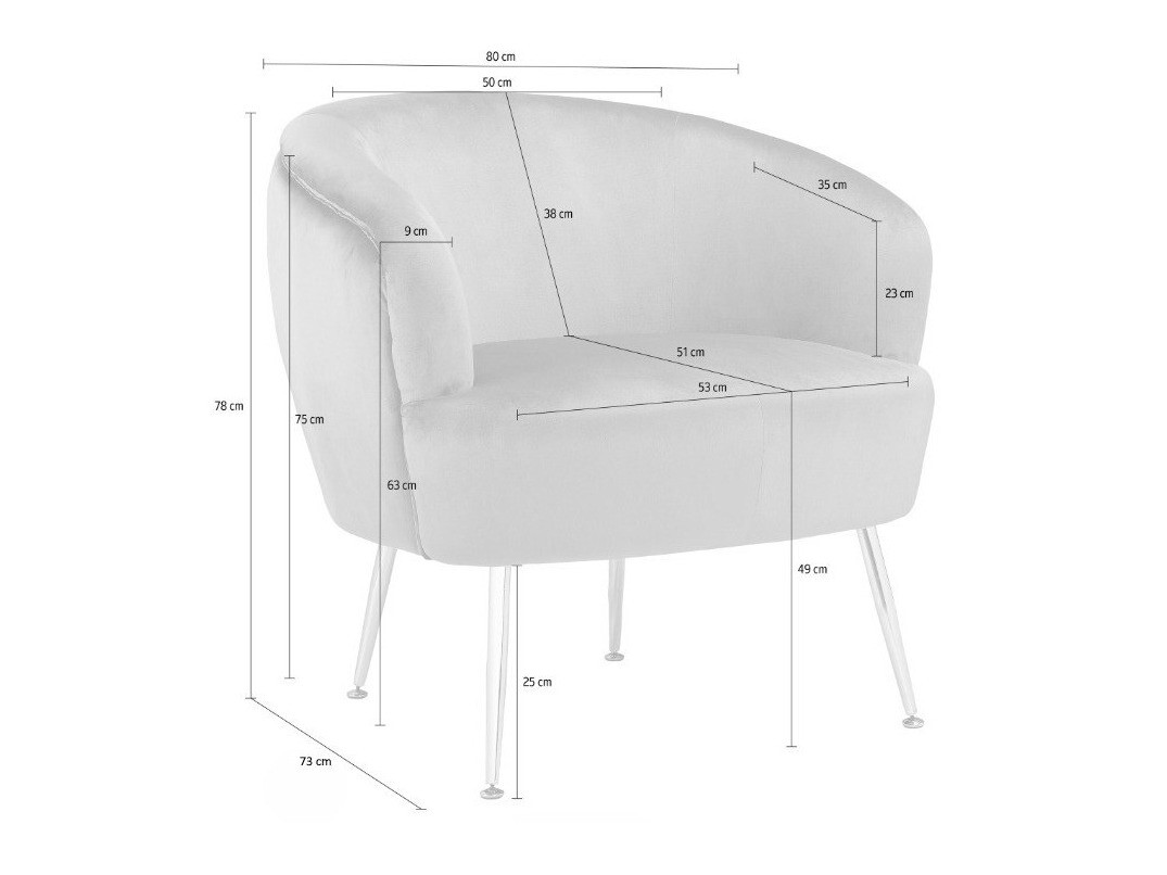 Fotelj Denton 232 (Siva + Zlata)