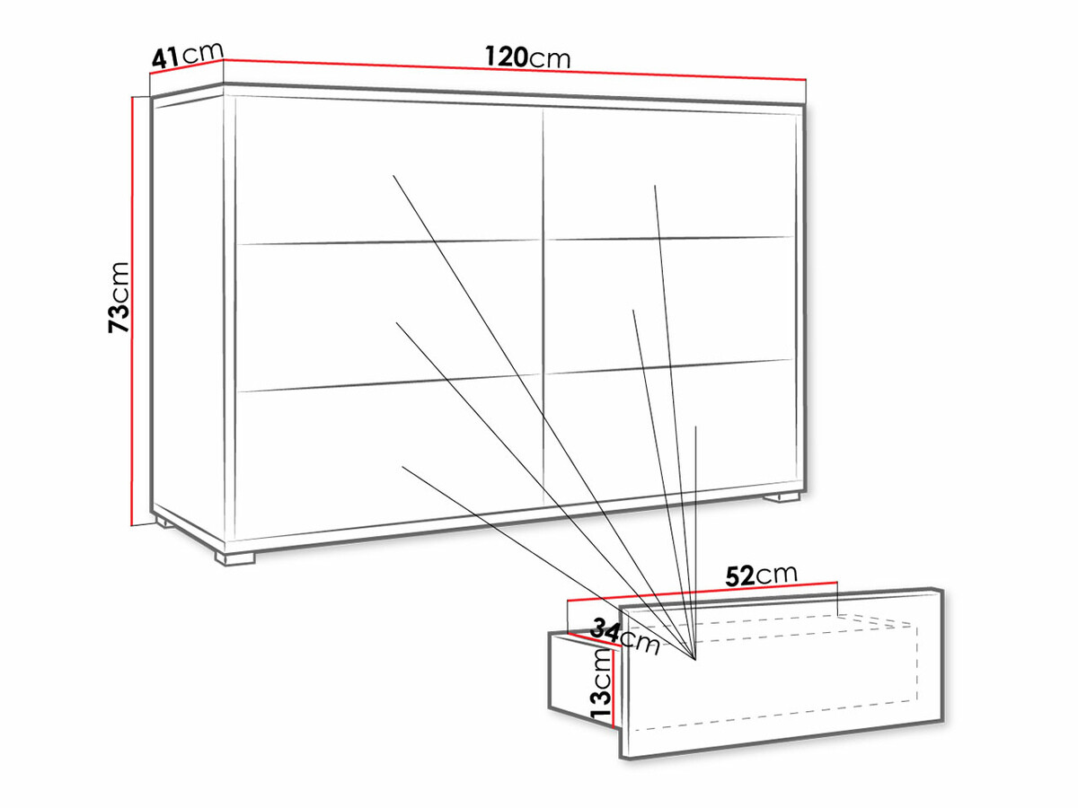 Komoda Comfivo Fersoe 103 (Bela)