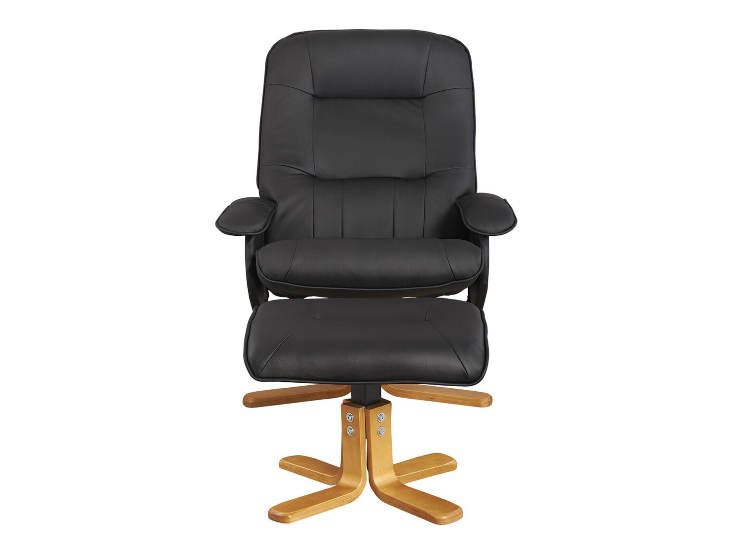 Fotelj Denton 293 (Črna + Svetel les)