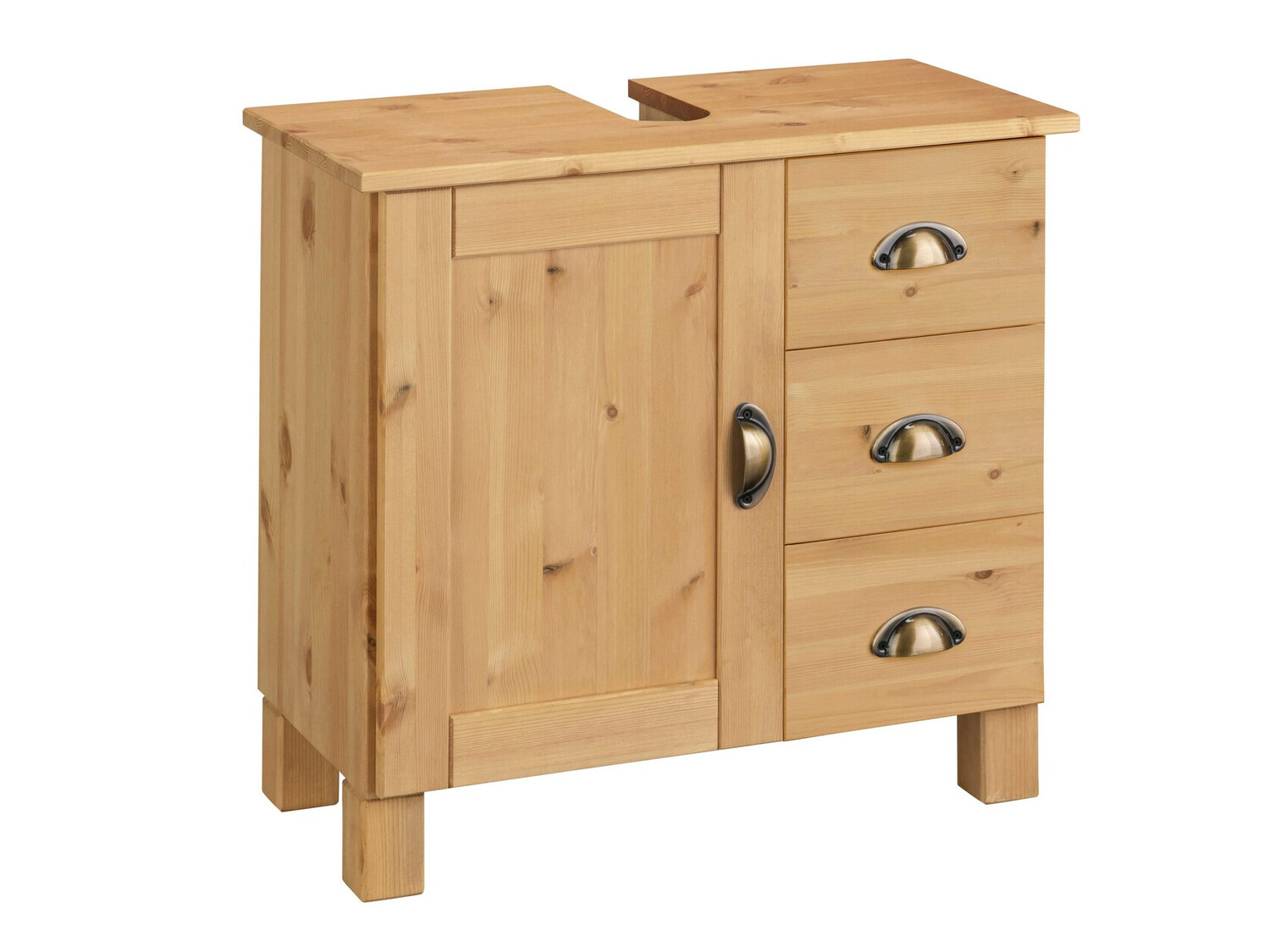 Prostostoječa kopalniška omarica za umivalnik Serelbu 101 (Bor)