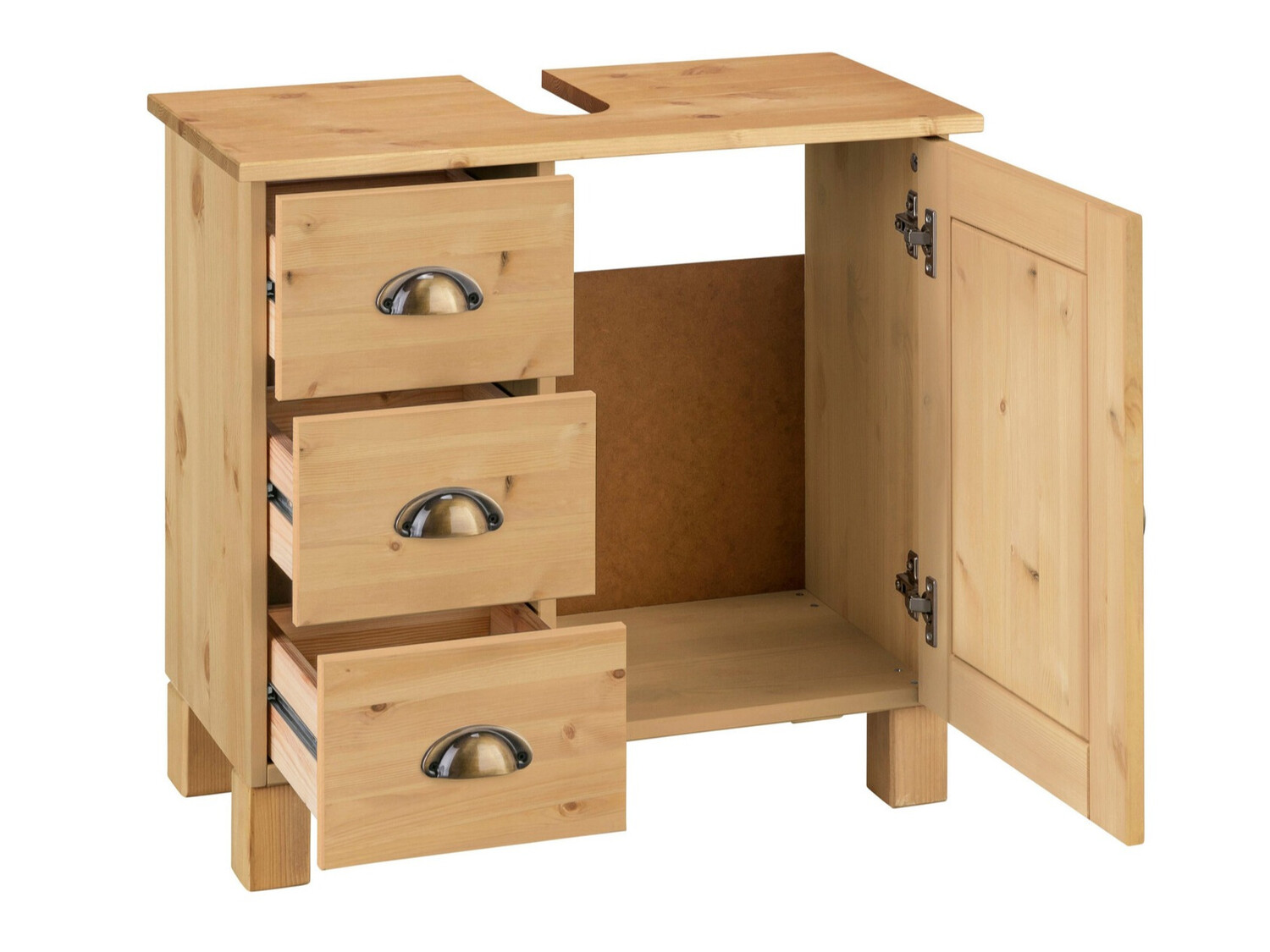 Prostostoječa kopalniška omarica za umivalnik Serelbu 101 (Bor)