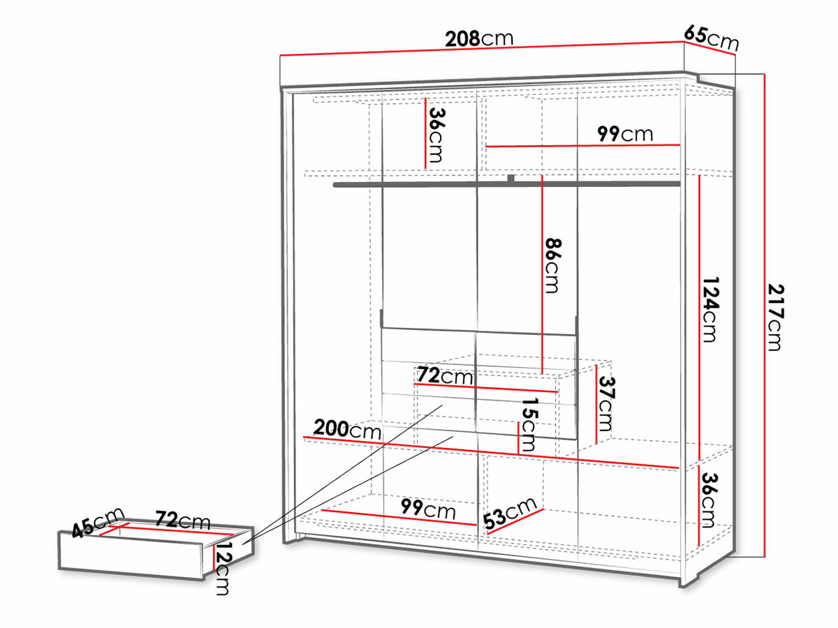 Garderobna omara Honolulu 151