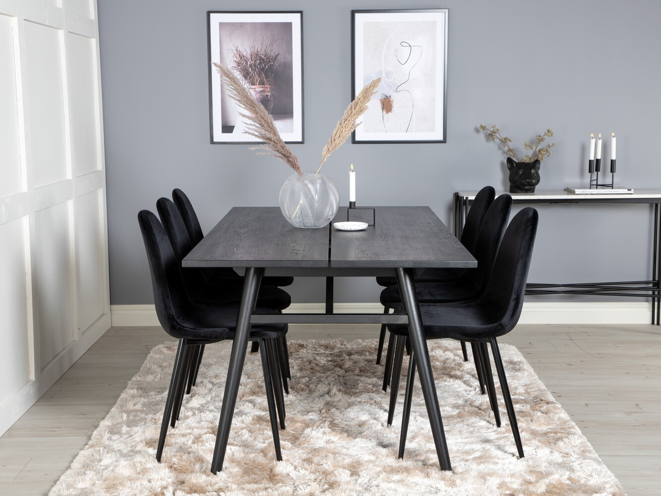 Jedilniški komplet Dallas 1786 (Črna)