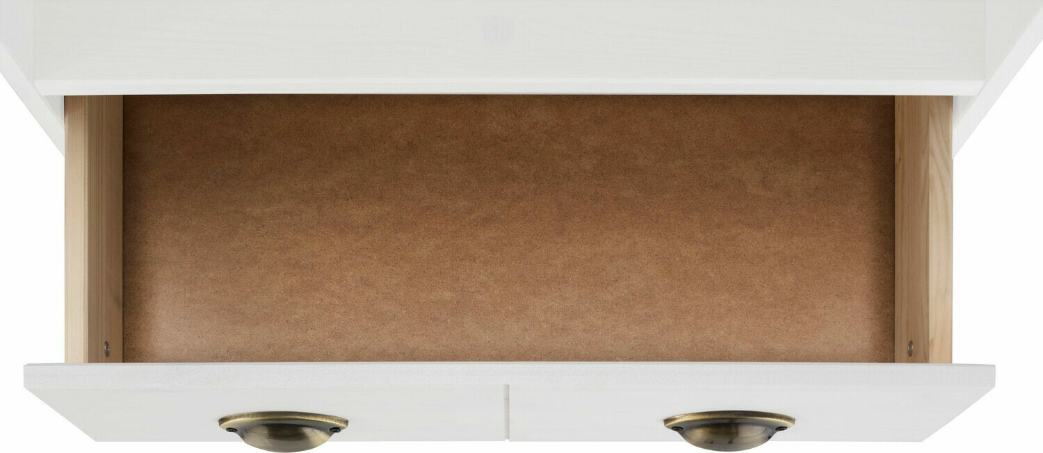 Prostostoječa Kopalniška omarica Serelbu 105 (Bela + Svetlo rjava)