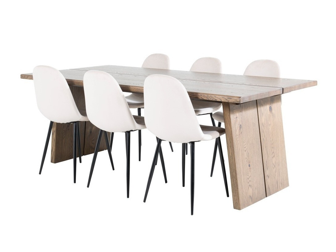 Jedilniški komplet Dallas 1868 (Črna + Bež)