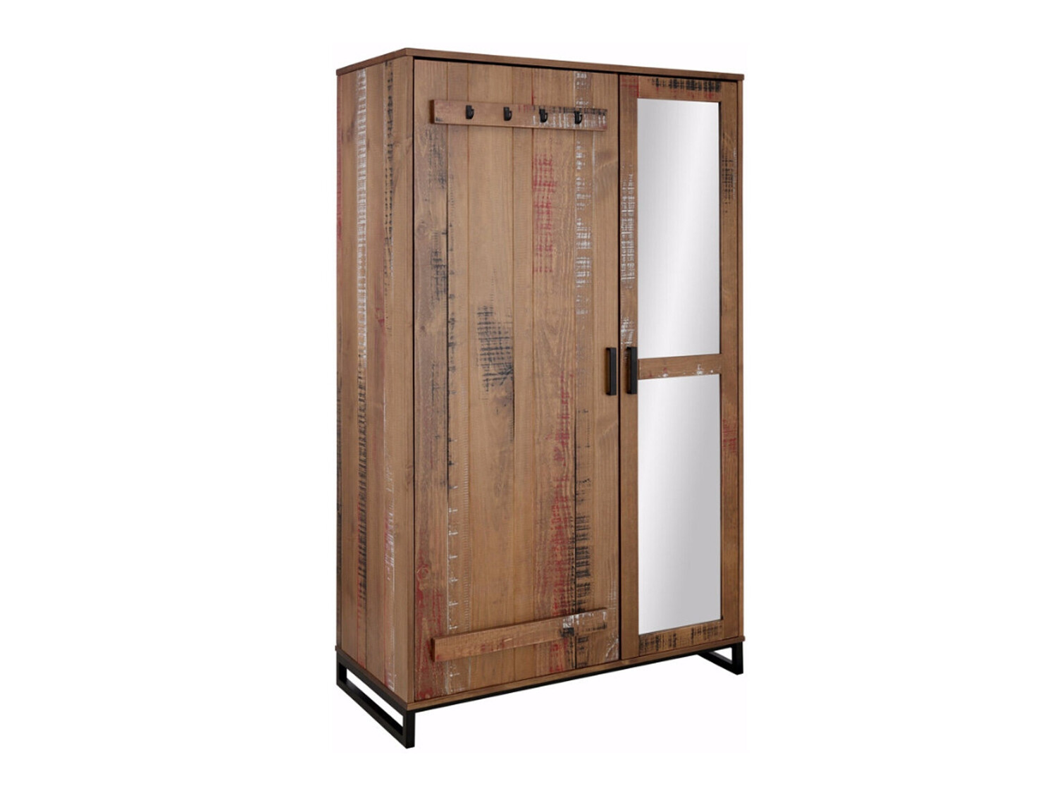 Garderobna omara Denton 219 (Rjava + Črna)