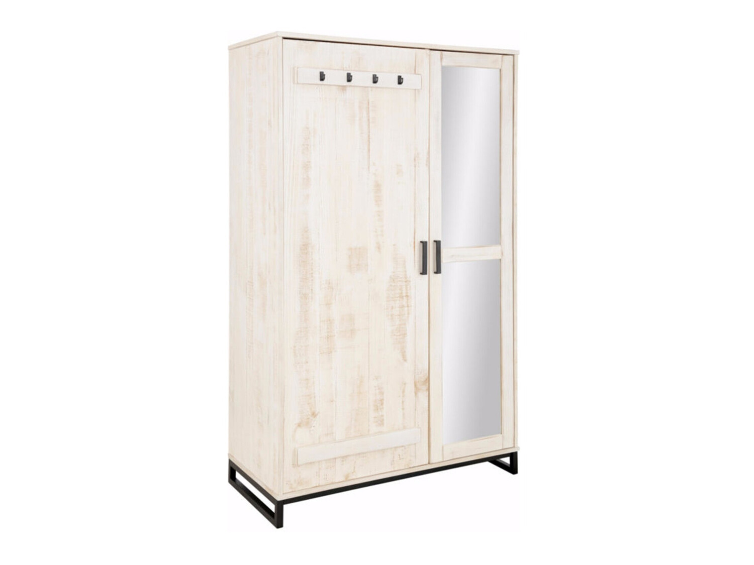 Garderobna omara Denton 219 (Starano bela + Črna)