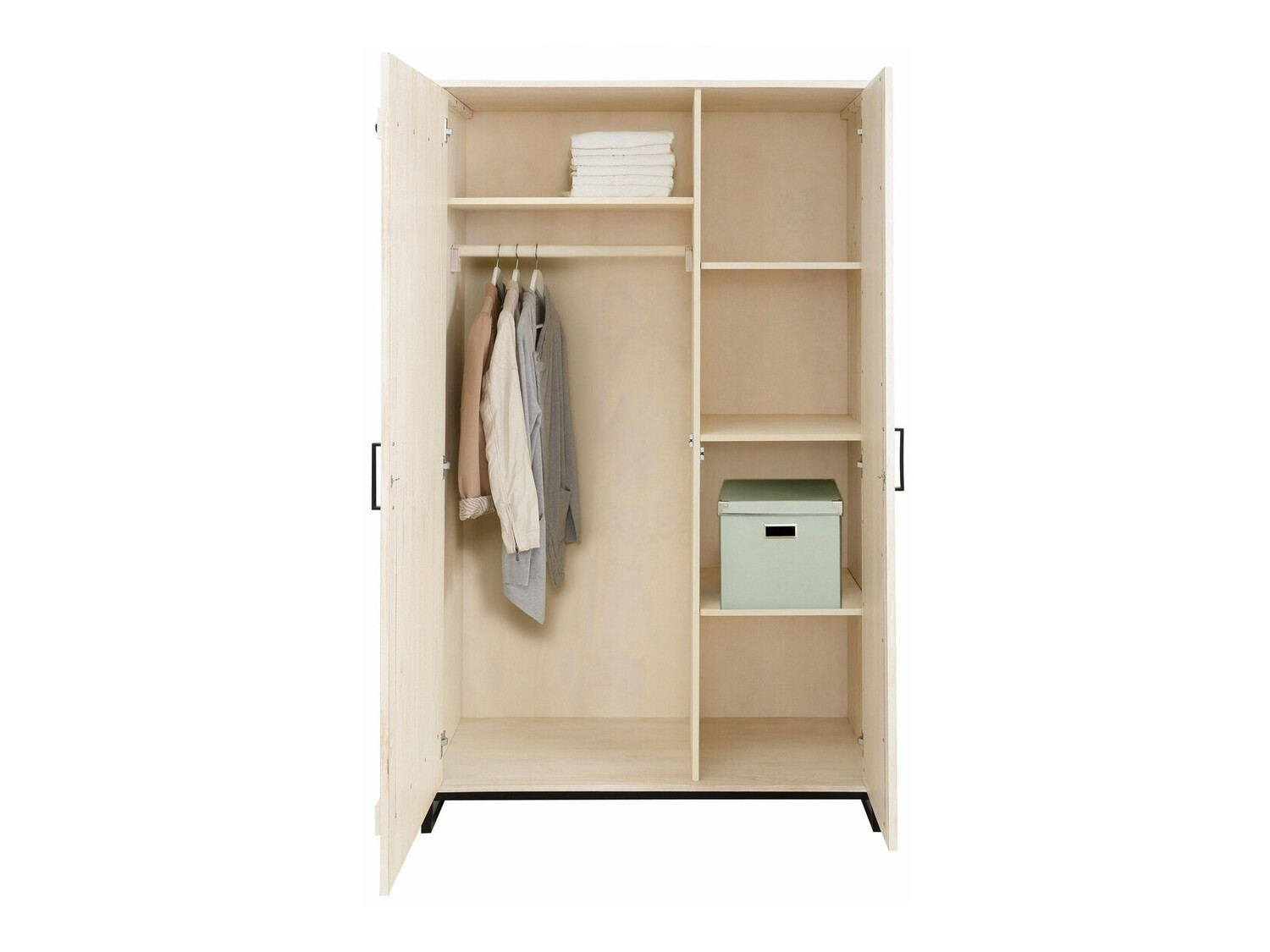 Garderobna omara Denton 219 (Starano bela + Črna)