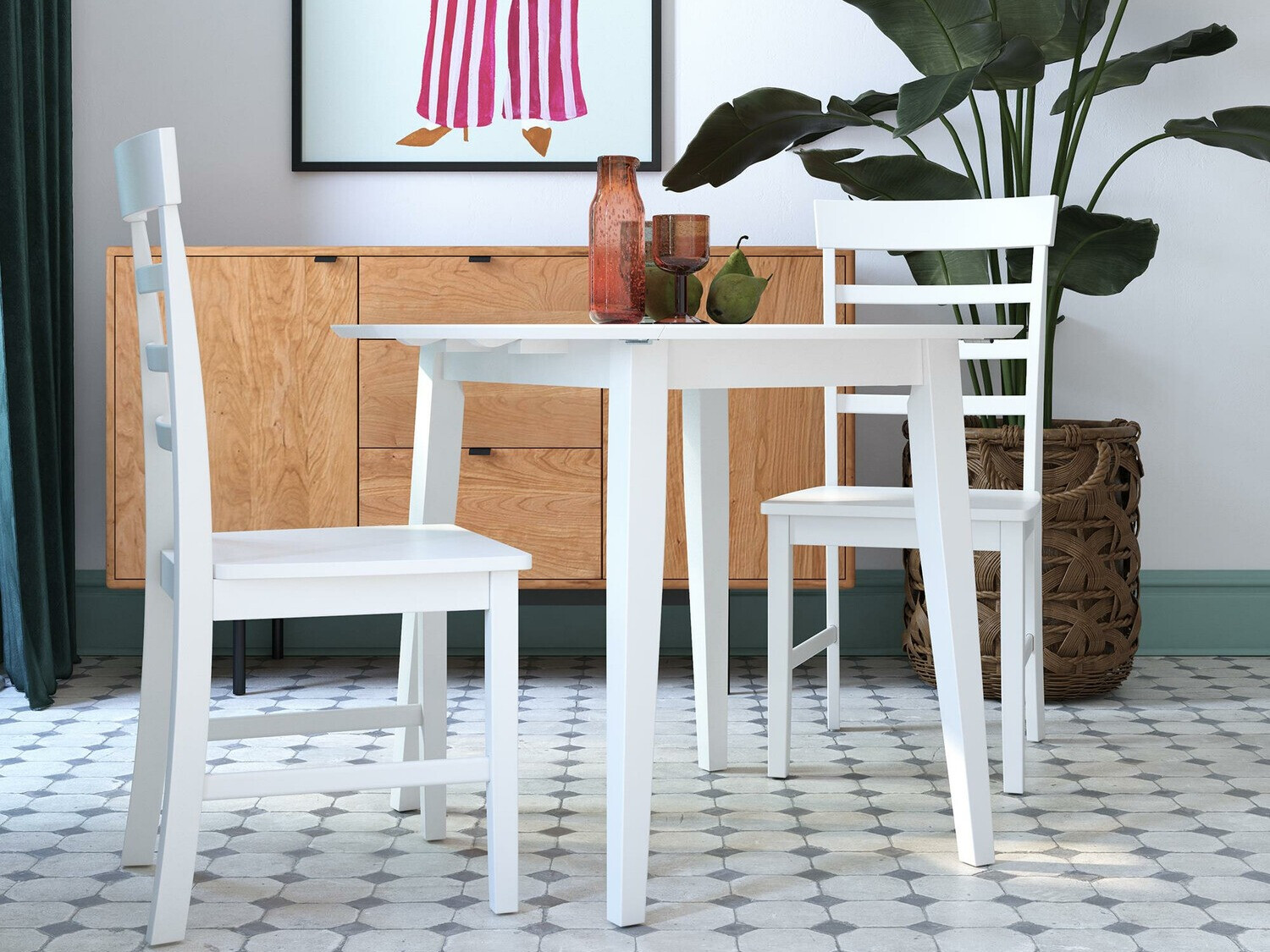 Jedilniški komplet Novogratz 165 (Bela)