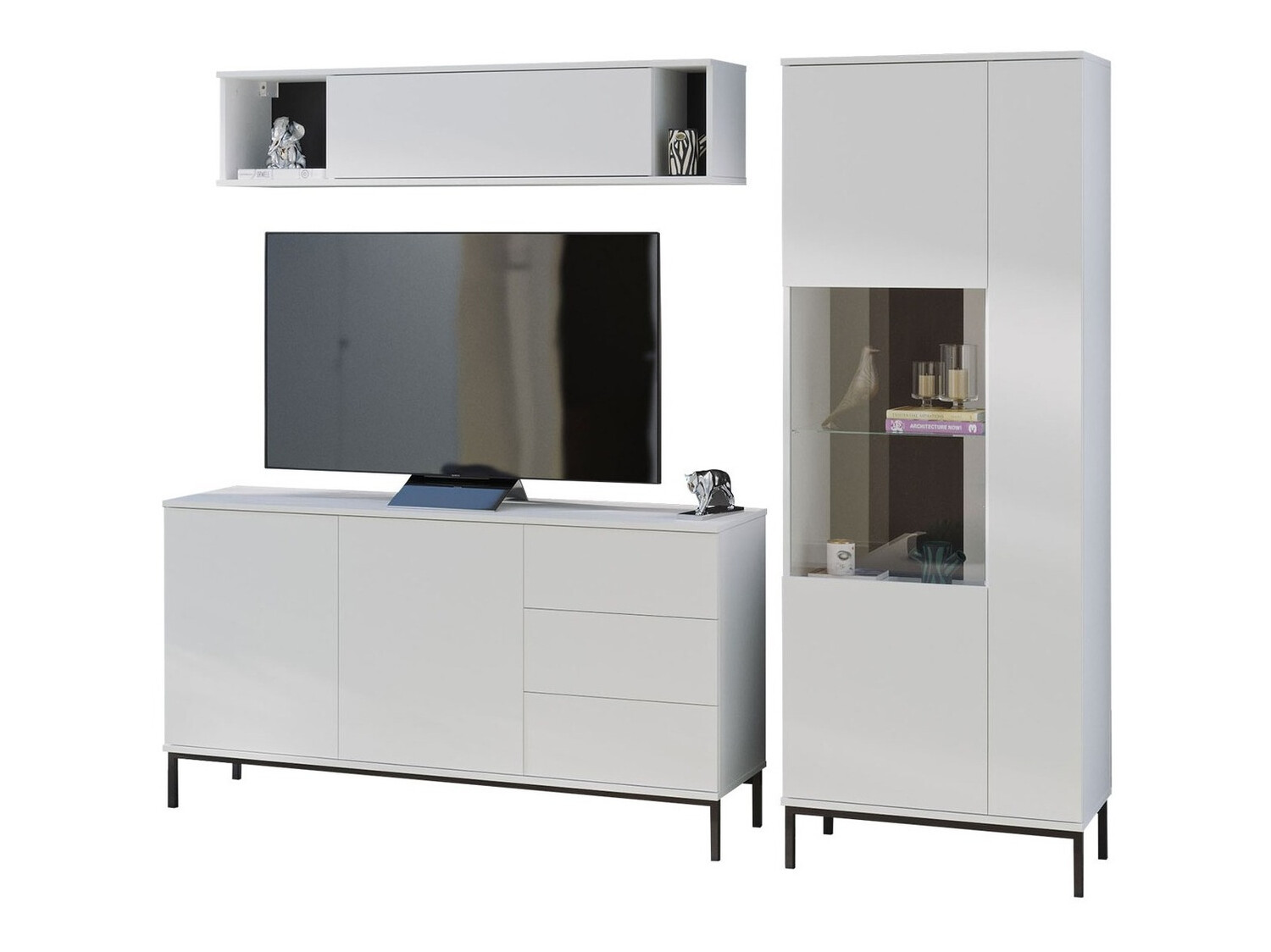 Komplet za dnevno sobo Lomsore 110 (Bela)