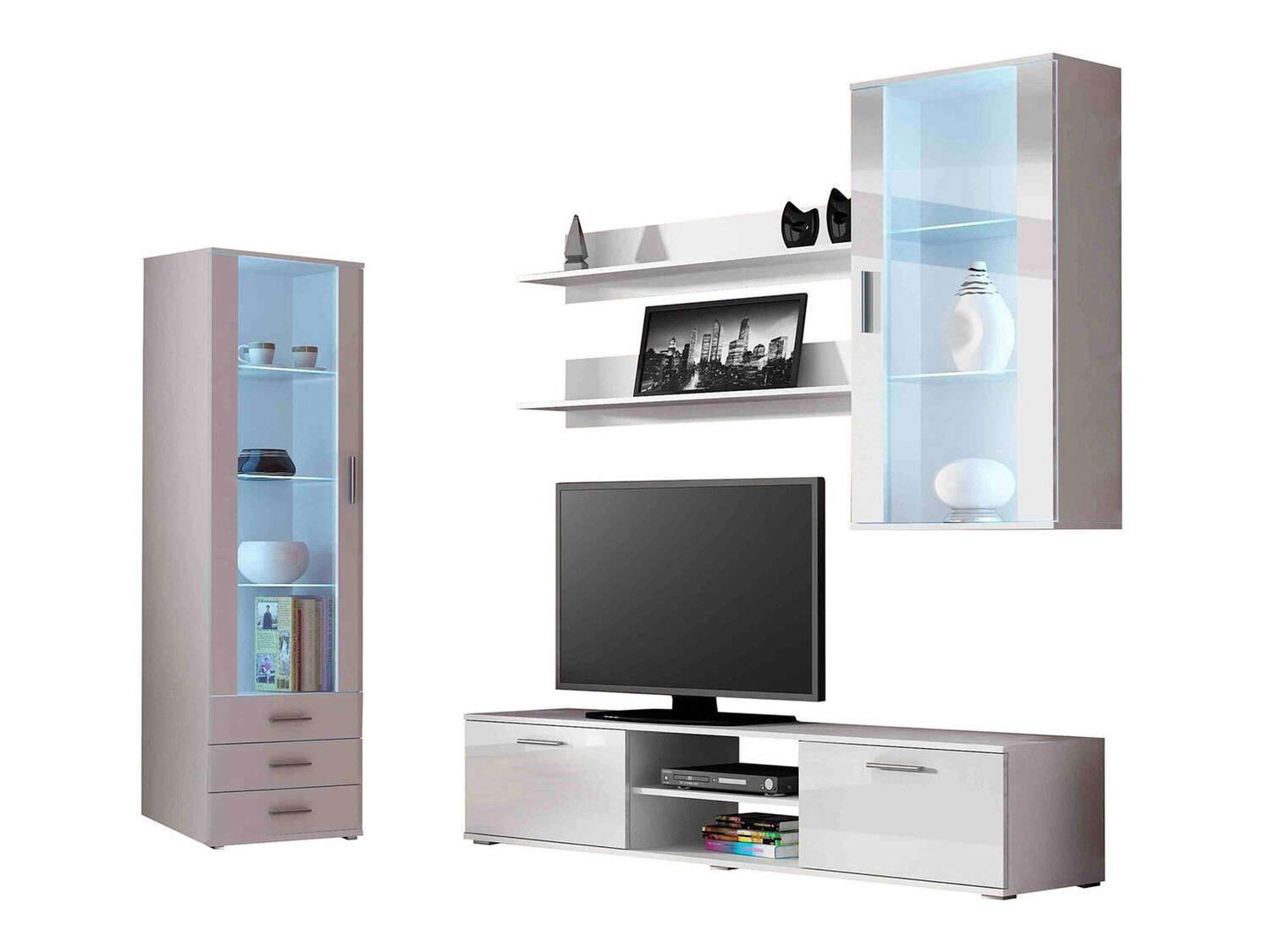 Dnevni prostor Tornola 114 (Bela + Sijaj bela)