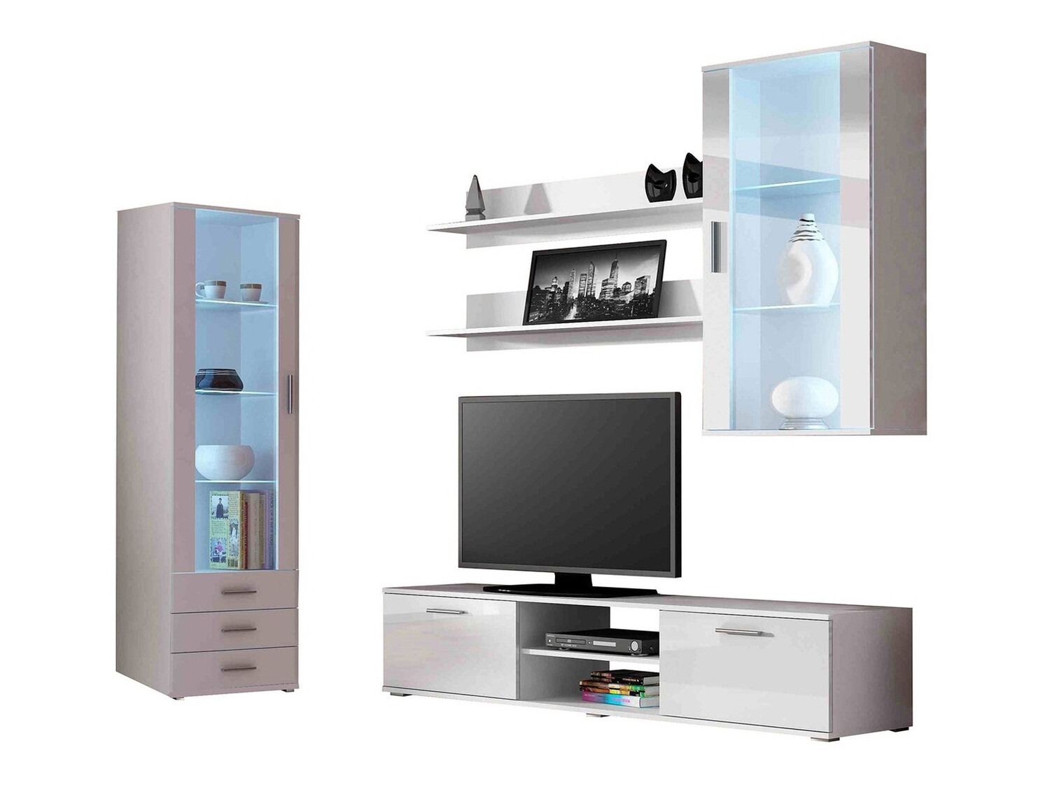 Dnevni prostor Tornola 114 (Bela + Sijaj bela)