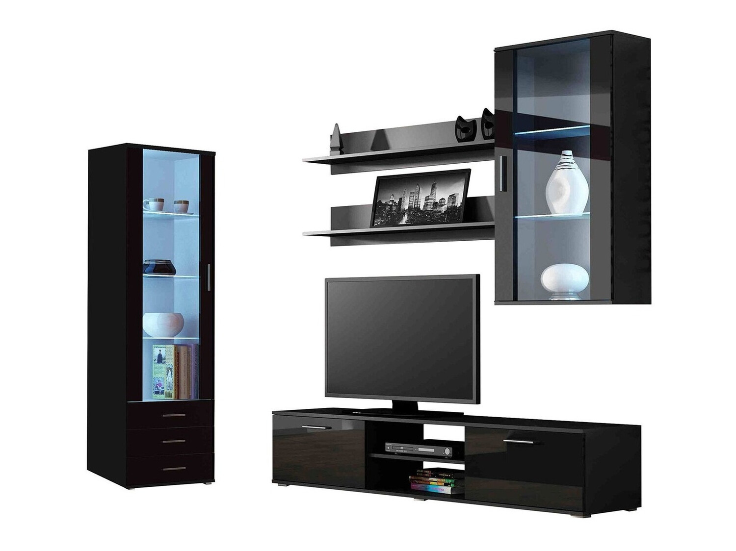 Dnevni prostor Tornola 114 (Črna + Sijaj črna)