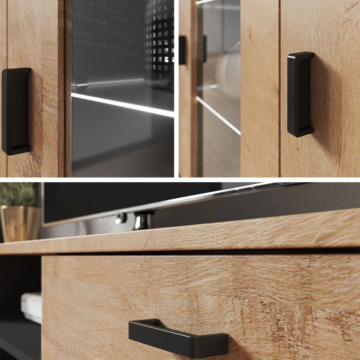 Dnevni prostor Tornola 114 (Črna + Sijaj črna)