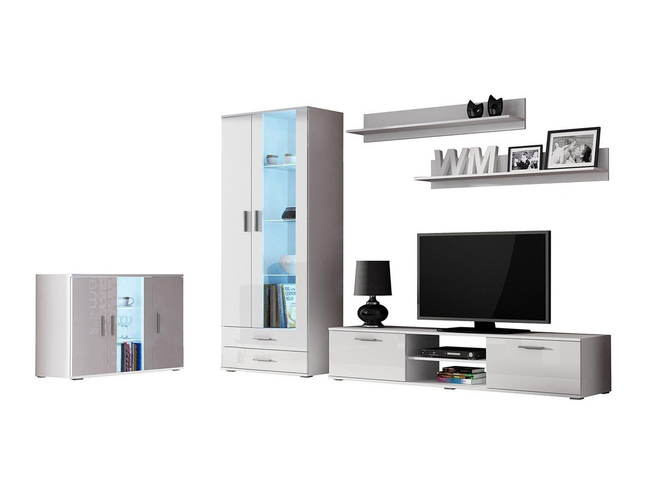 Dnevni prostor Tornola 116 (Bela + Sijaj bela)