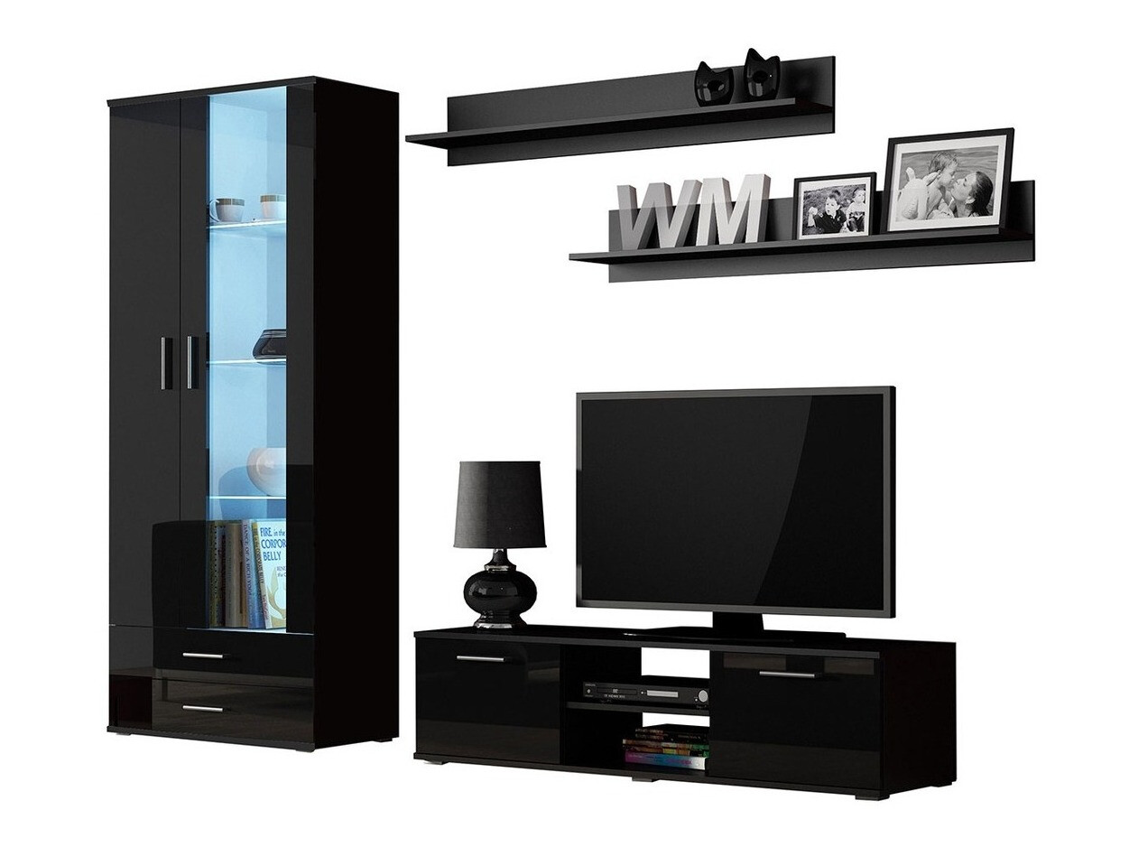 Dnevni prostor Tornola 117 (Črna + Sijaj črna)