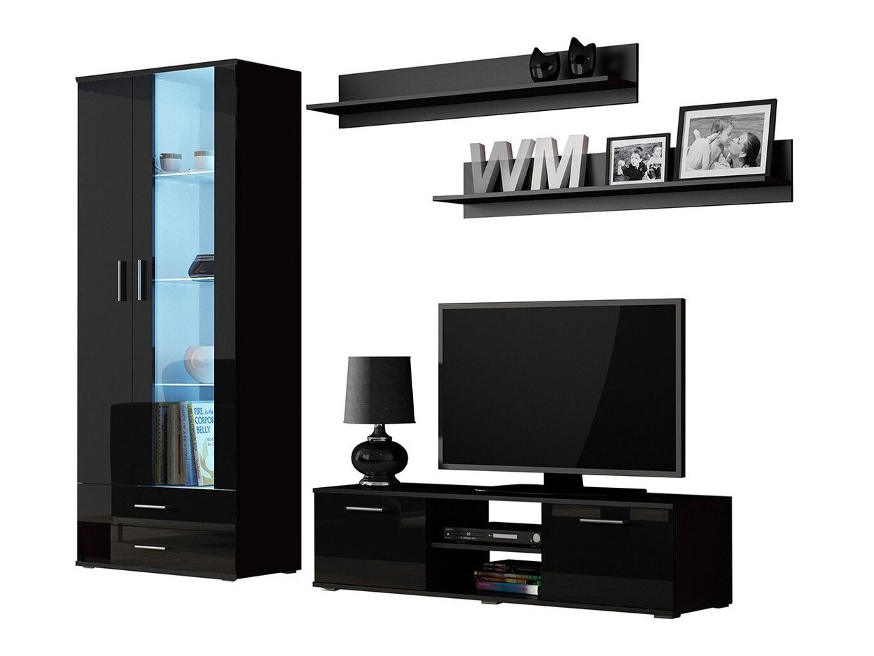 Dnevni prostor Tornola 117 (Črna + Sijaj črna)