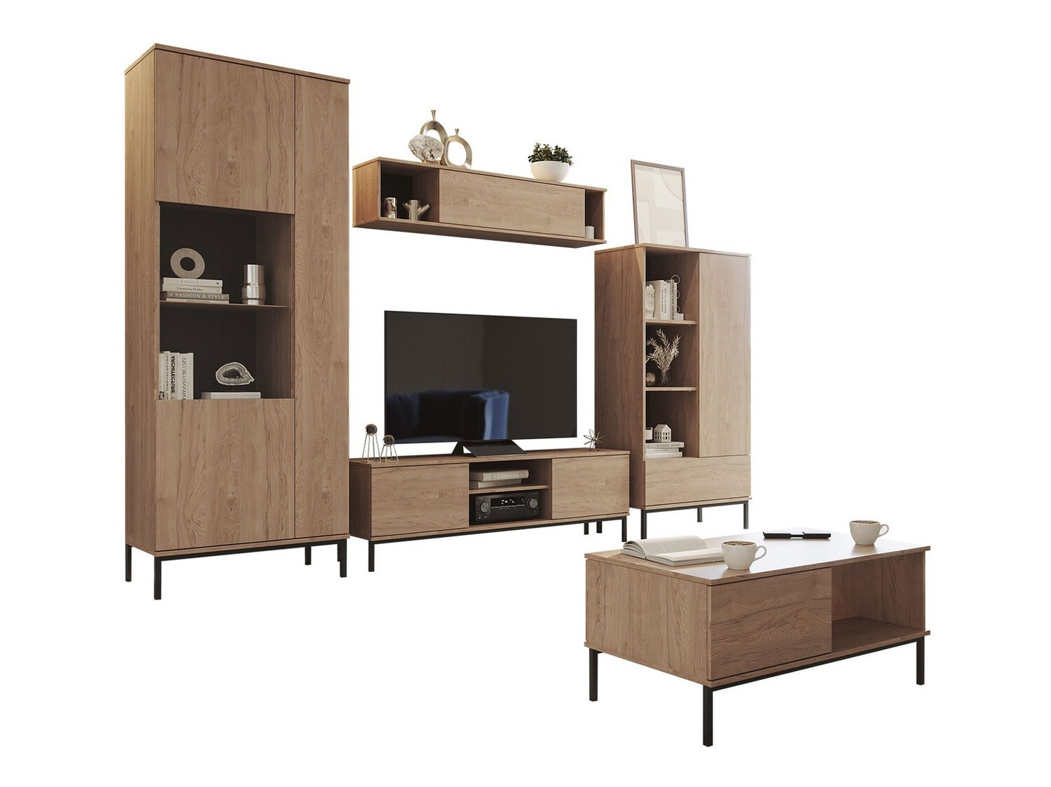 Komplet za dnevno sobo Lomsore 108 (Svetel les)