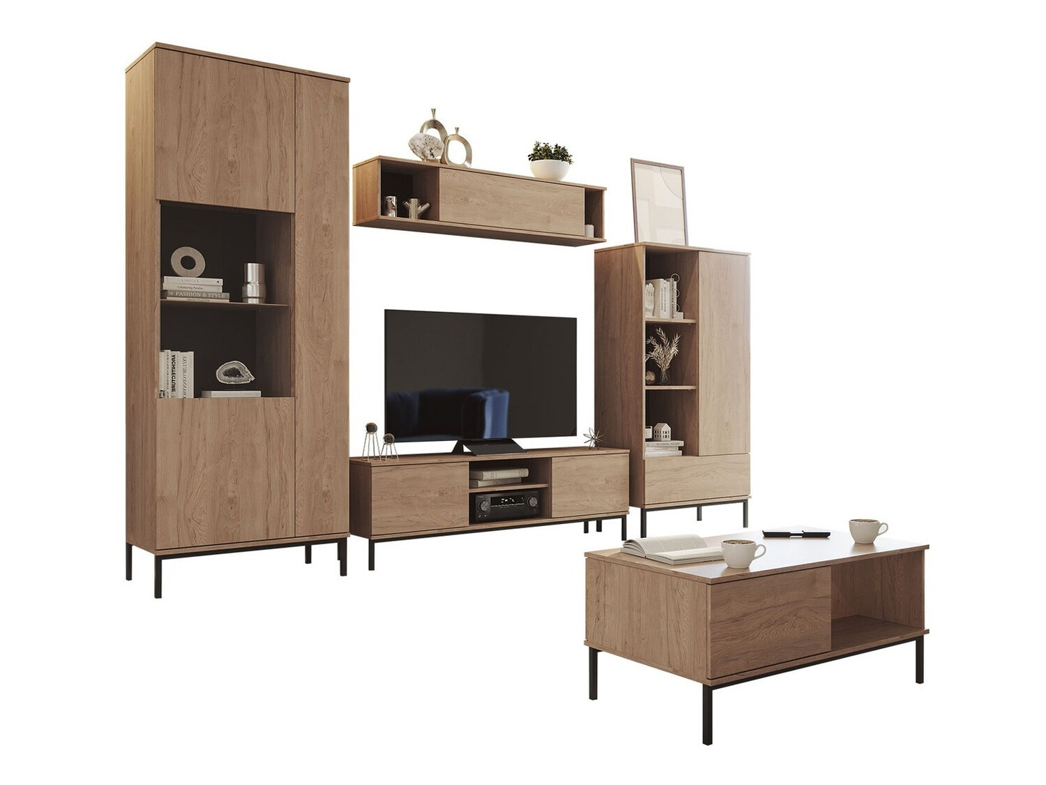 Komplet za dnevno sobo Lomsore 108 (Svetel les)