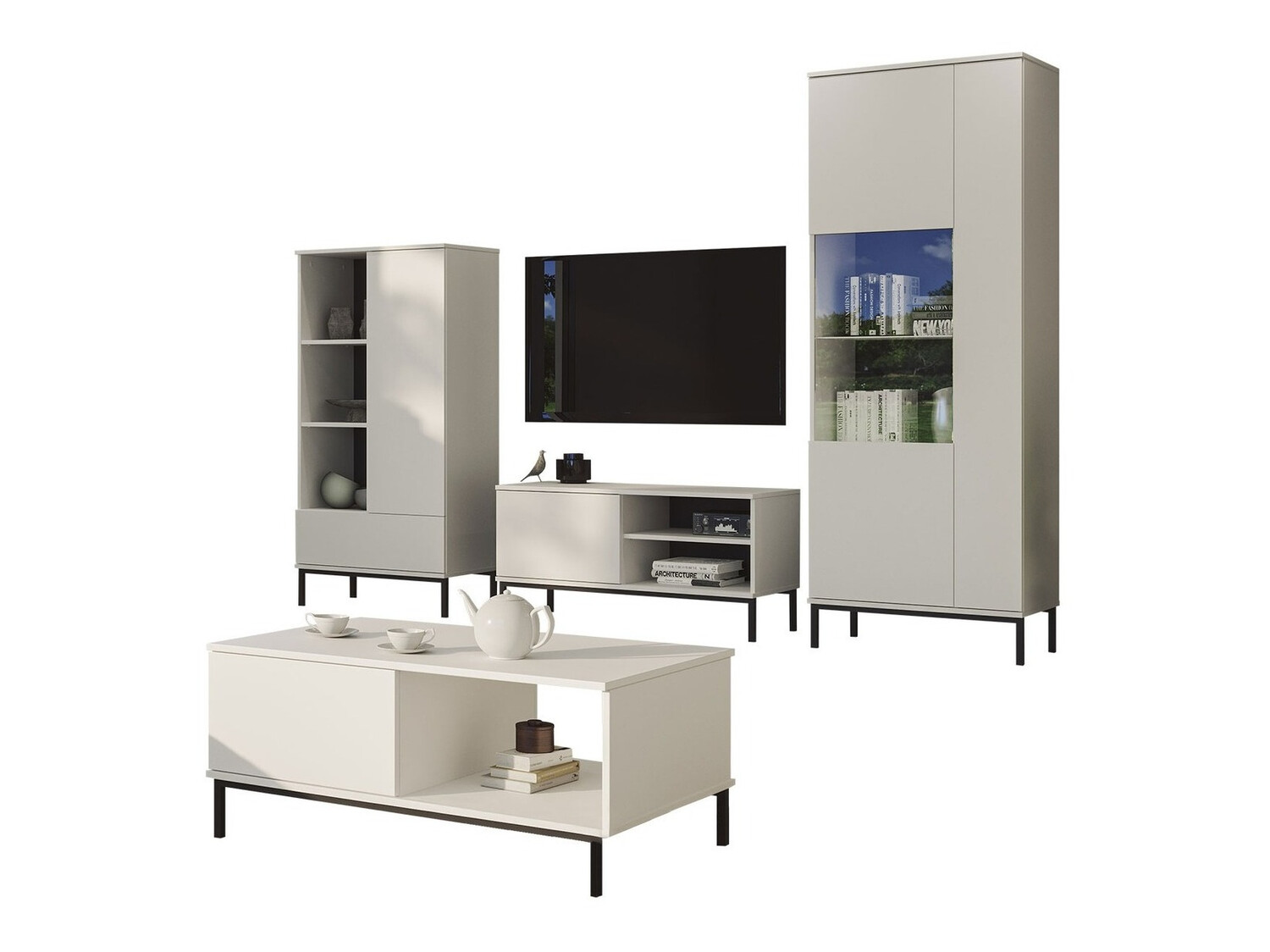 Komplet za dnevno sobo Lomsore 109 (Bela)