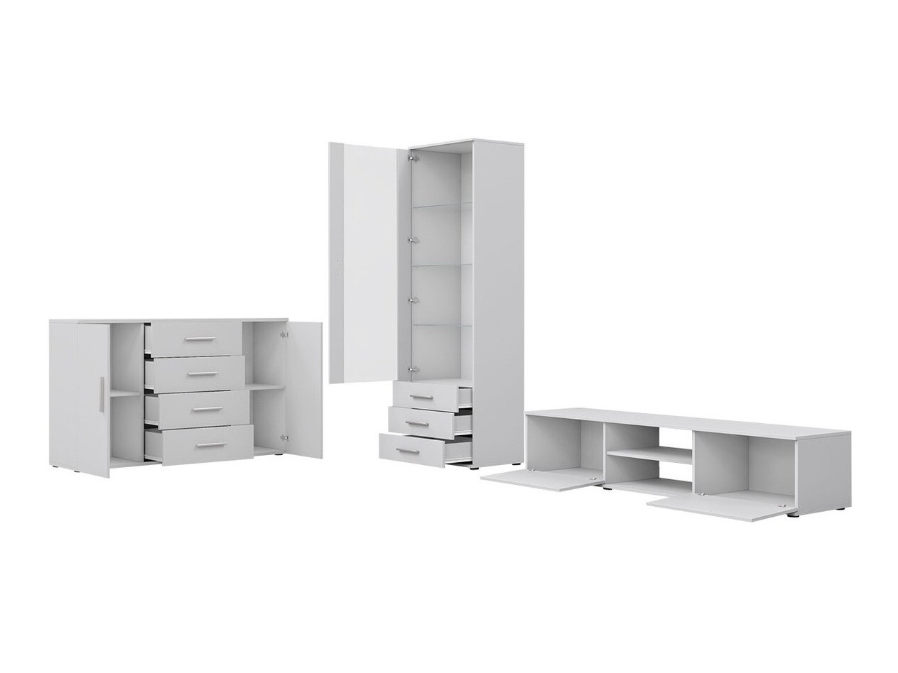 Komplet za dnevno sobo Tornola 108 (Bela + Sijaj bela)