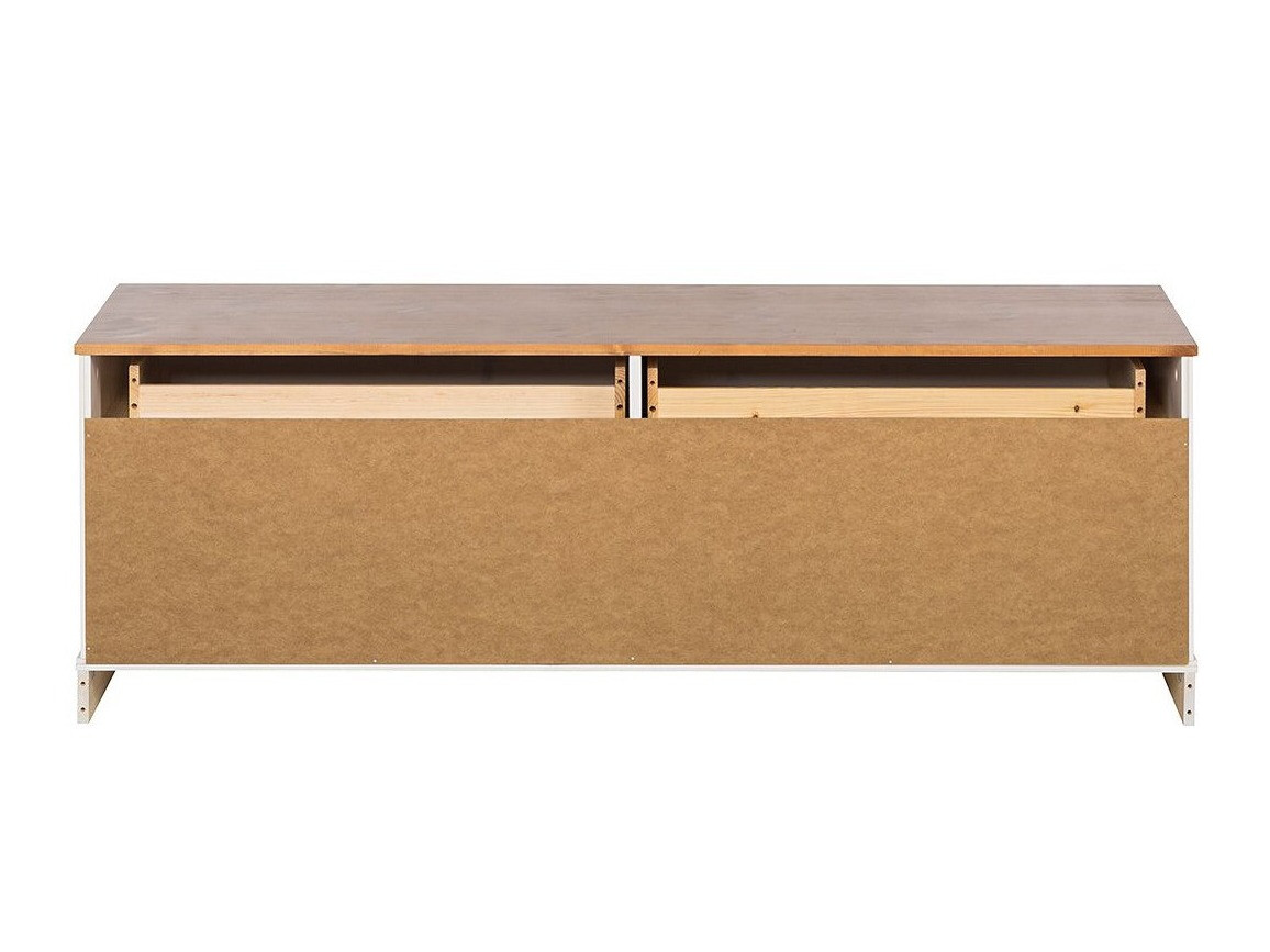 TV-omarica Saltoro 101 (Bela + Medeni hrast)