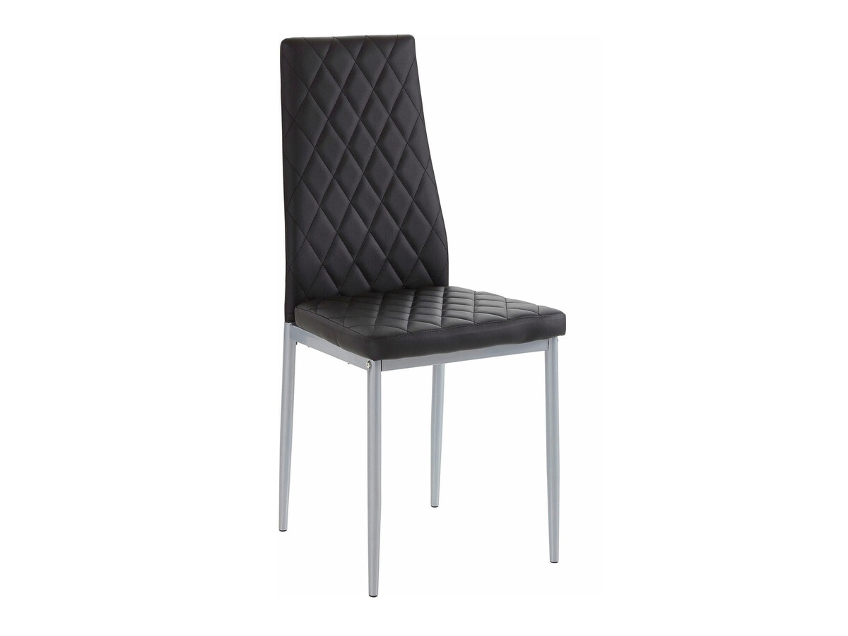 Jedilniški komplet Denton 599 (Črna + Srebrna)