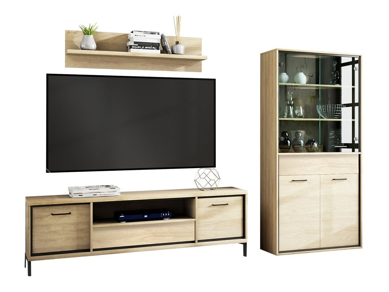 Komplet za dnevno sobo Etrmoni 119 (Svetel les)