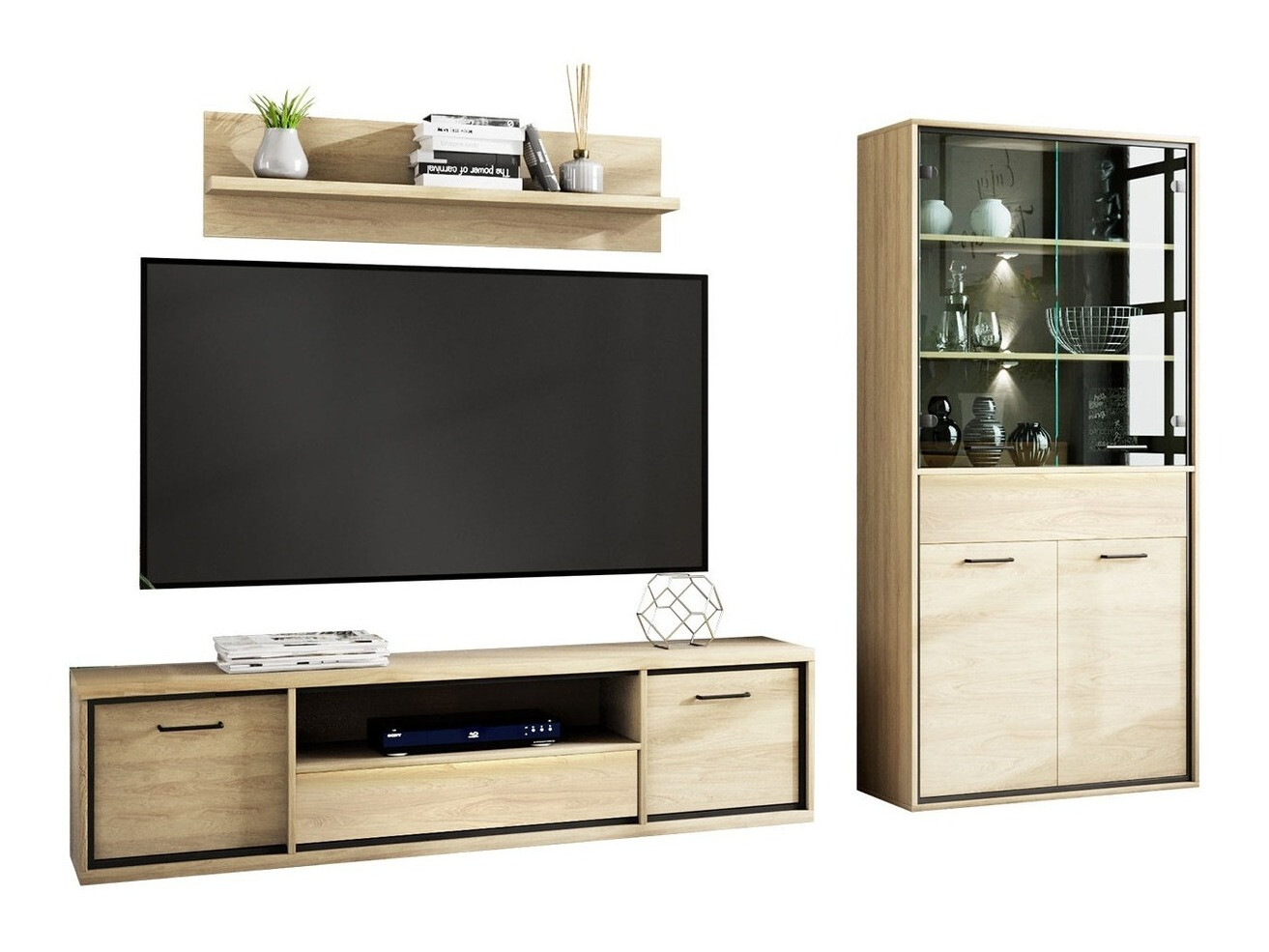 Komplet za dnevno sobo Etrmoni 119 (Svetel les)