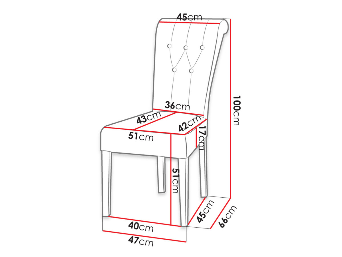 Stol Racine 107 (Črna)