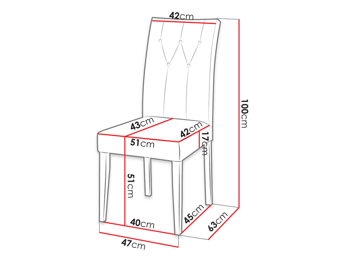 Stol Racine 108 (Črna + Magic Velvet 2217)