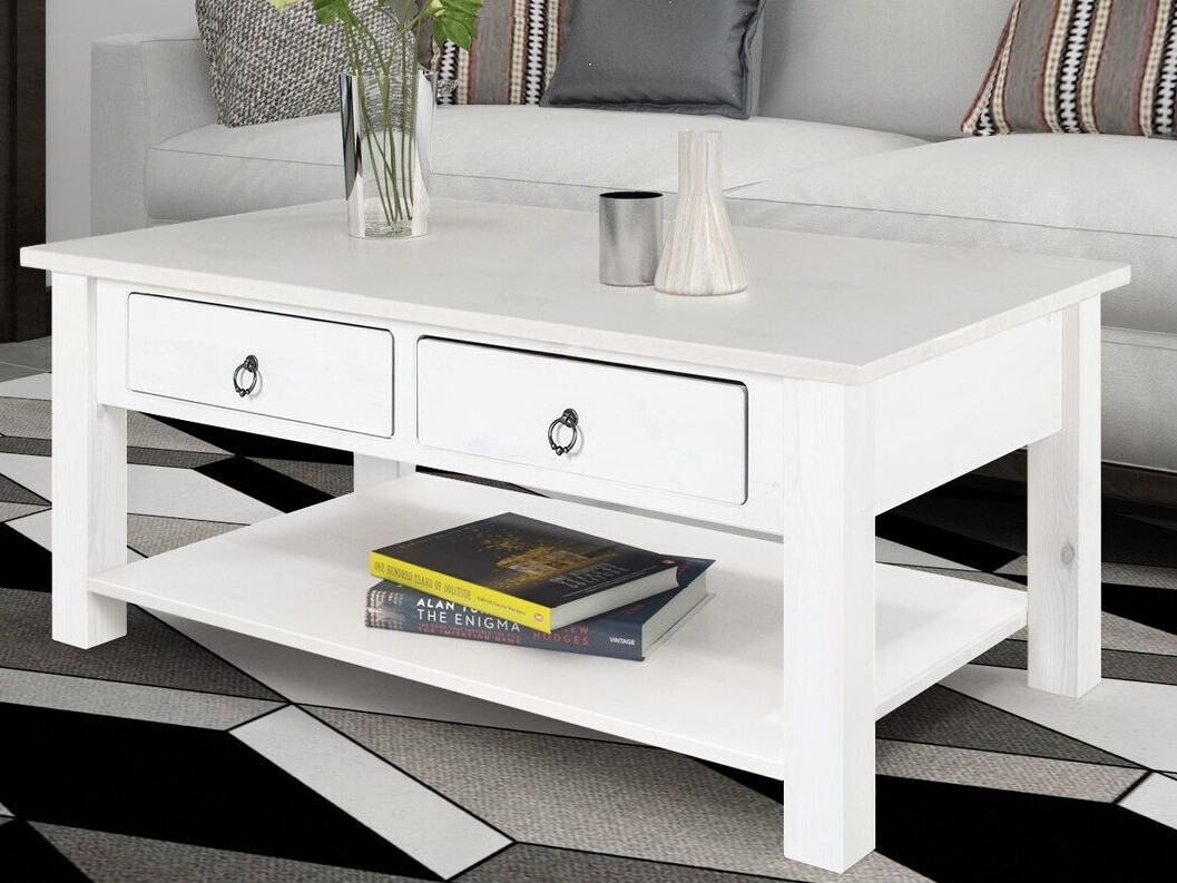 Klubska mizica Denton 120 (Bela)