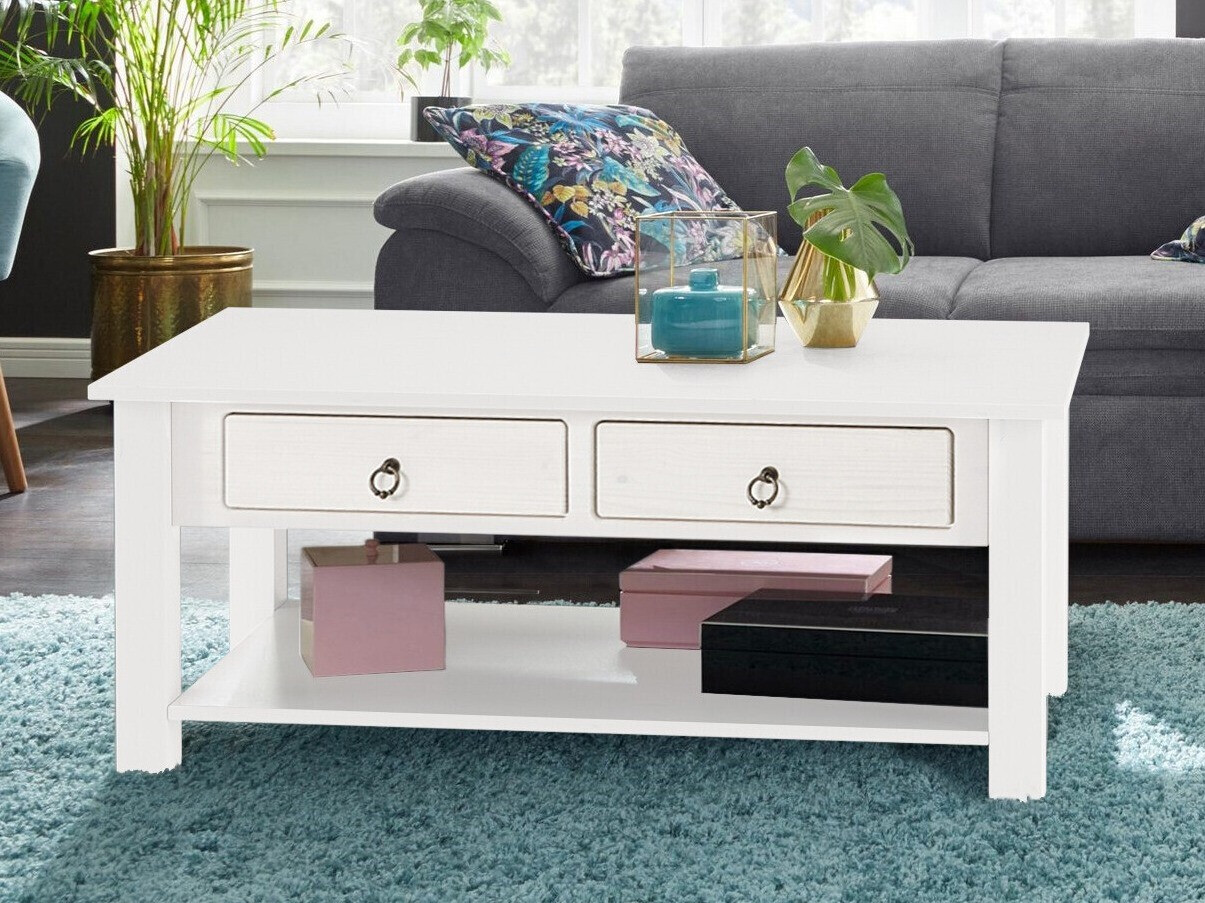 Klubska mizica Denton 120 (Bela)