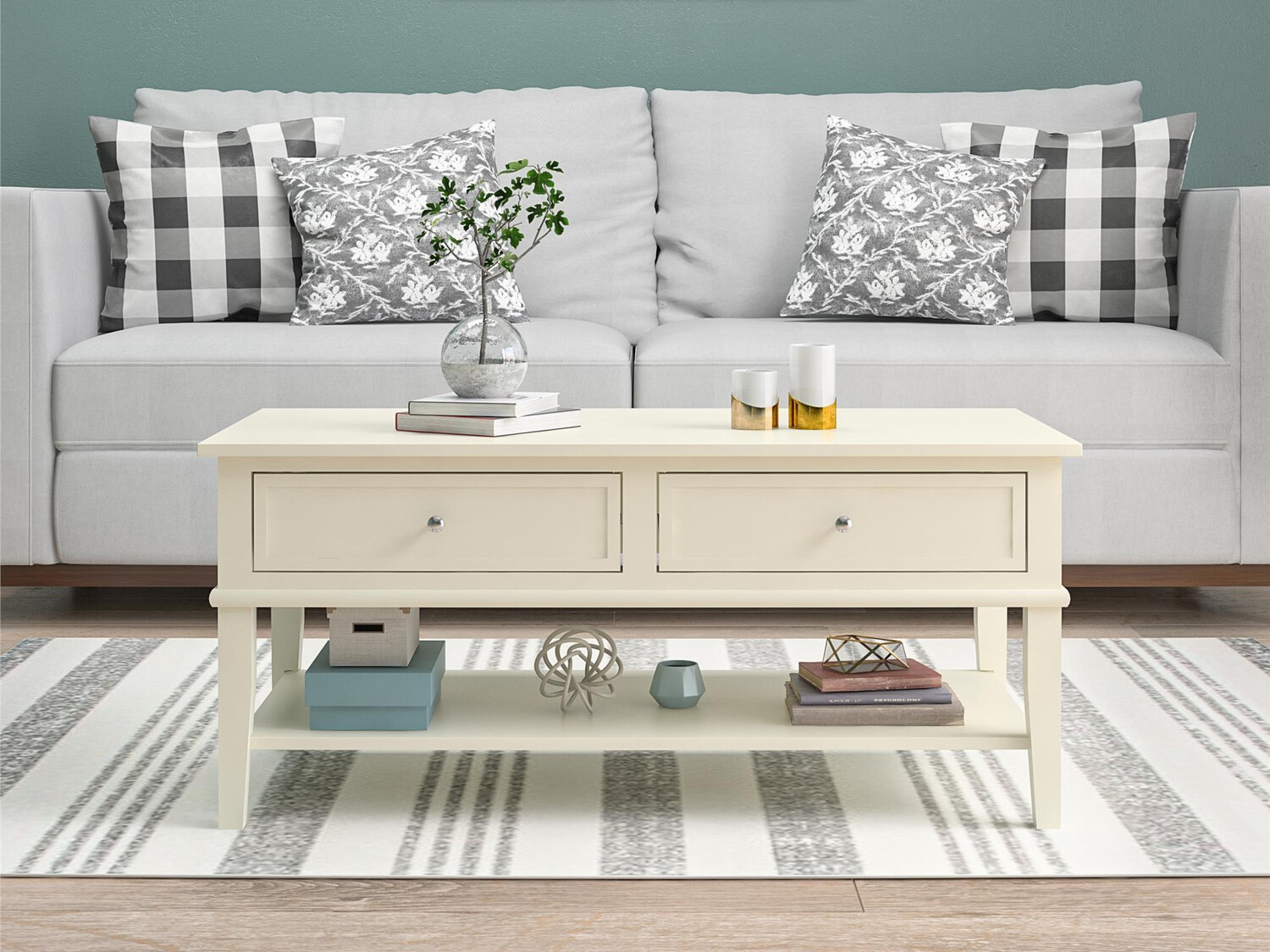 Klubska mizica Sonfivo 102 (Bela)